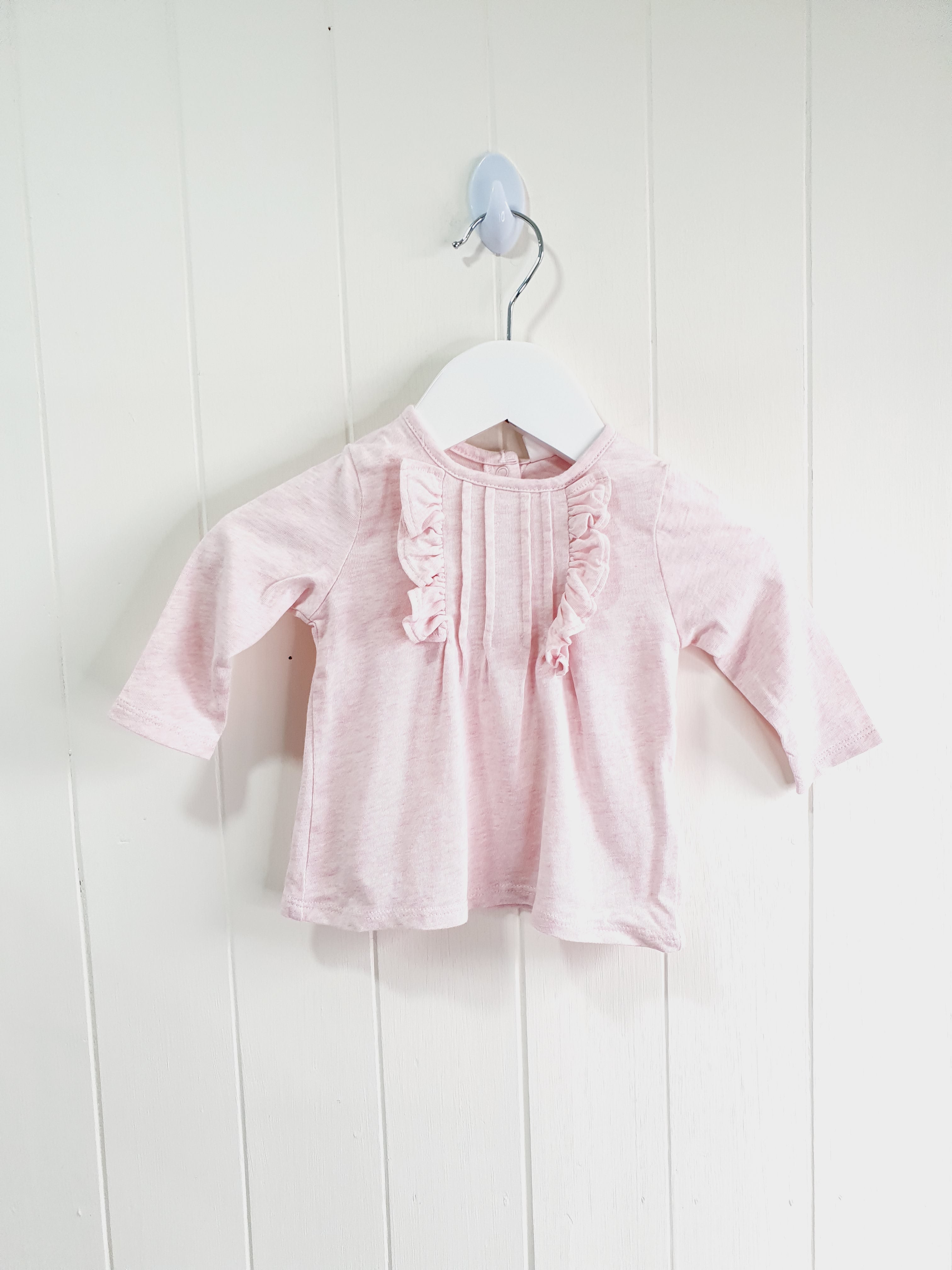 Next light pink long sleeve top Up to 3 months