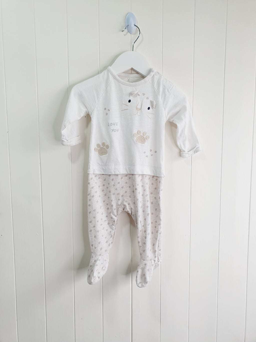 Mothercare animal print sleepsuit 3-6 months