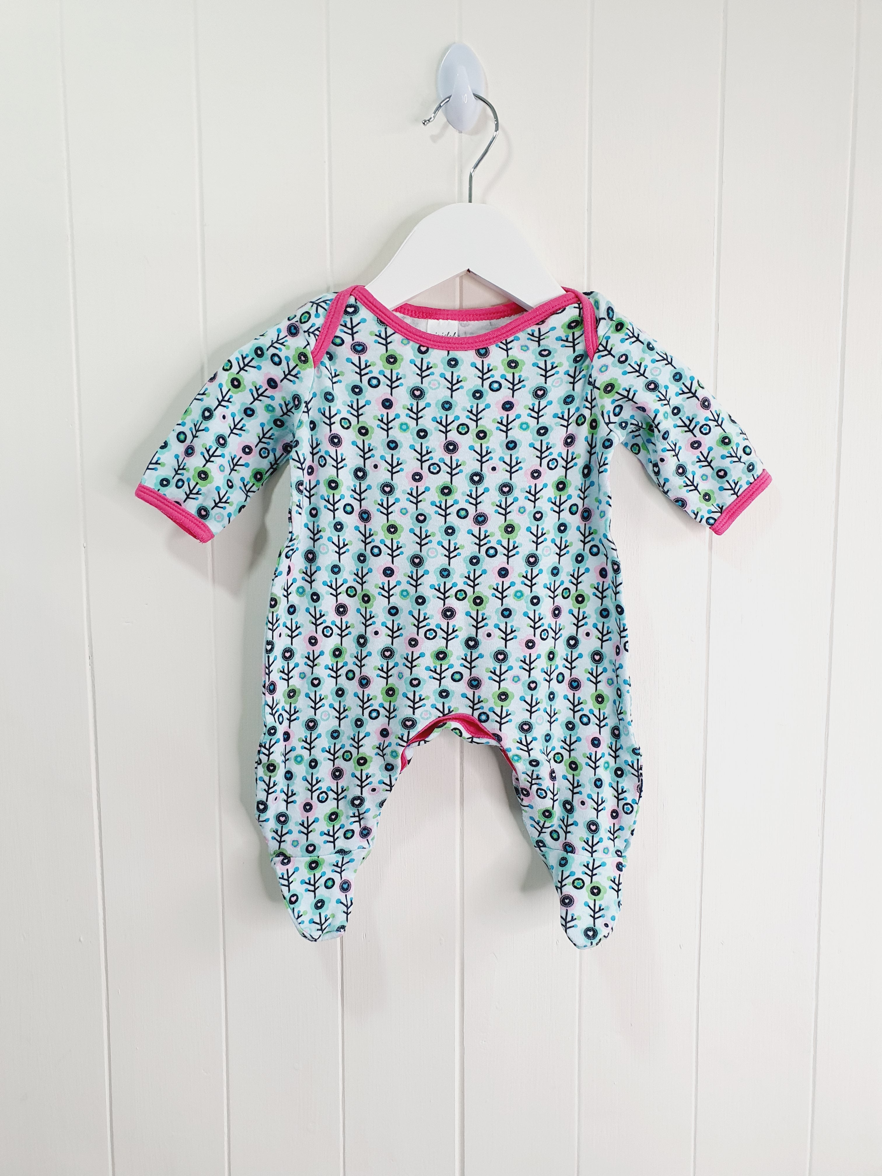 Minclub floral sleepsuit Newborn