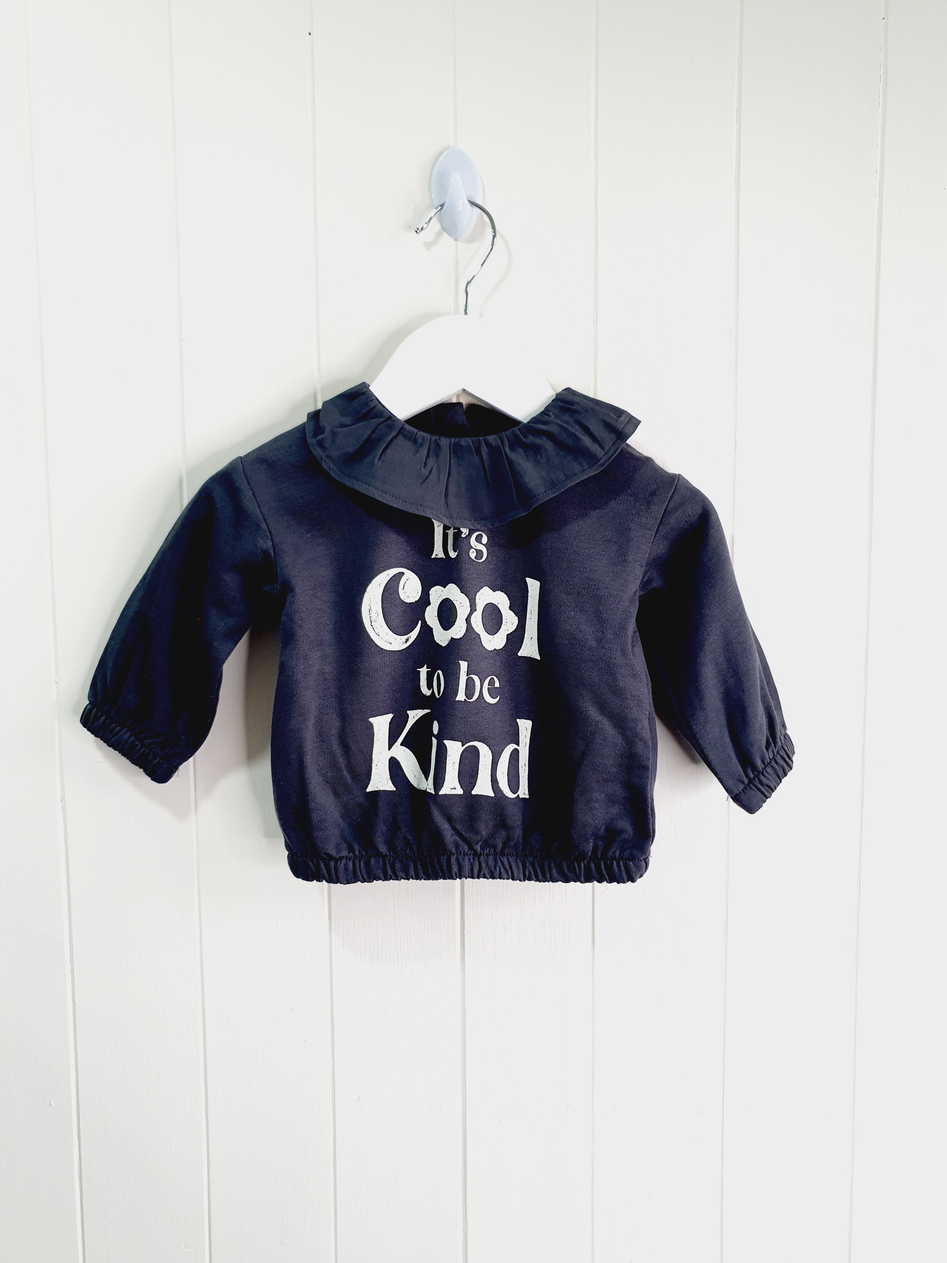 George grey jumper It's Cool To Be Kind 0-3 months