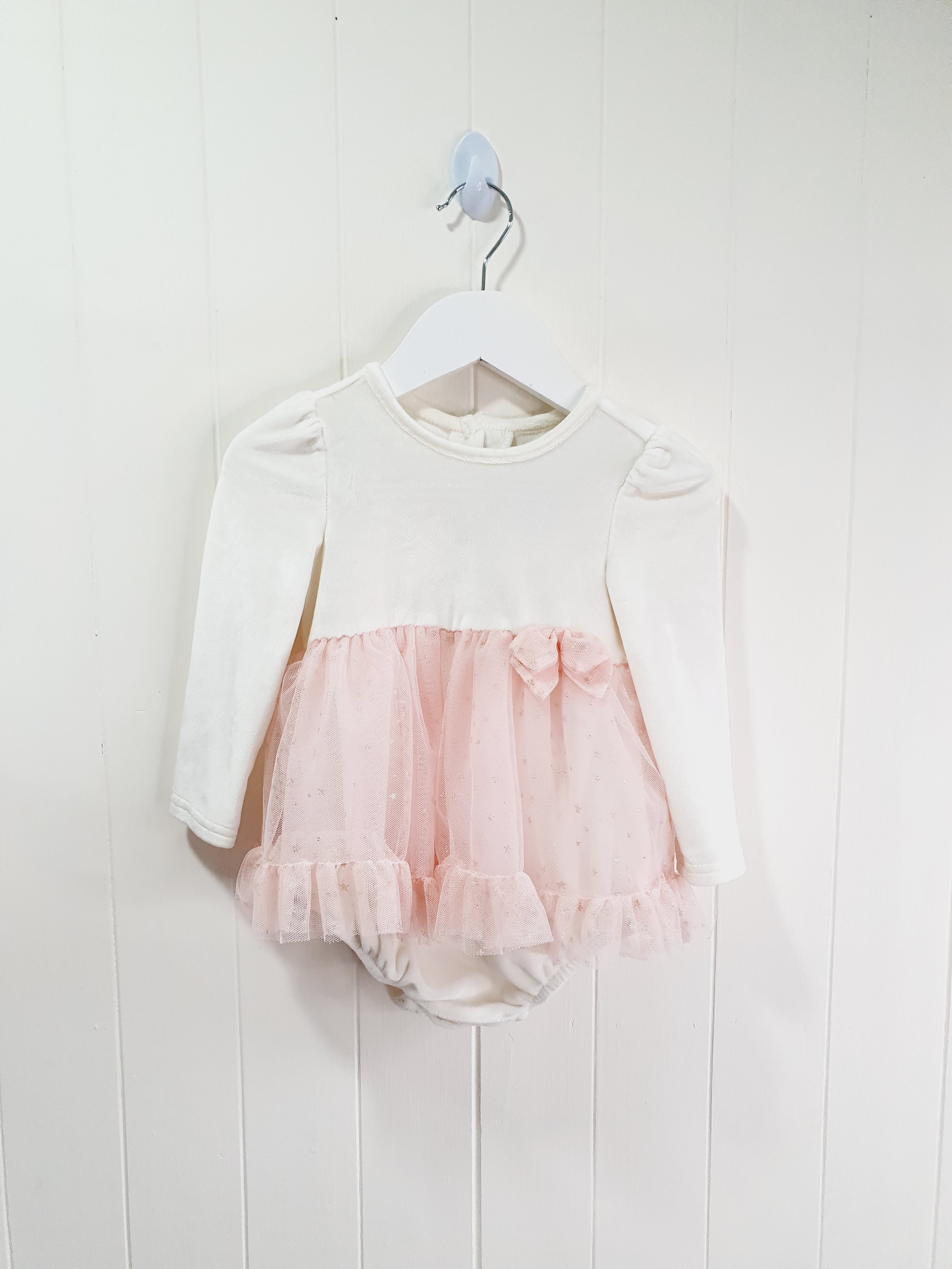 Joie cream velvet bodysuit with tulle skirt 12-18 months