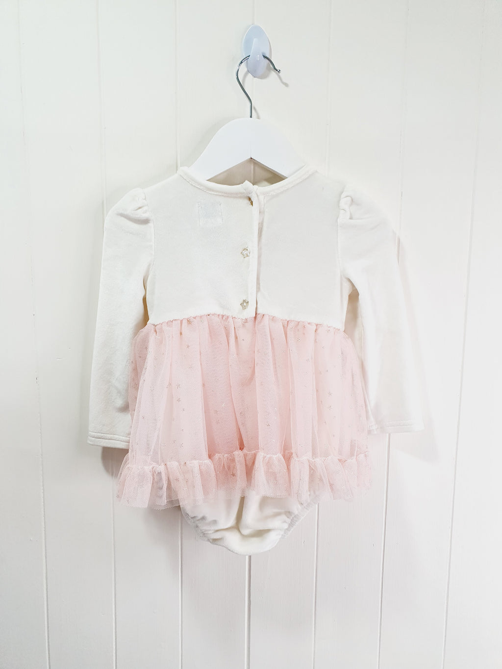 Joie cream velvet bodysuit with tulle skirt 12-18 months