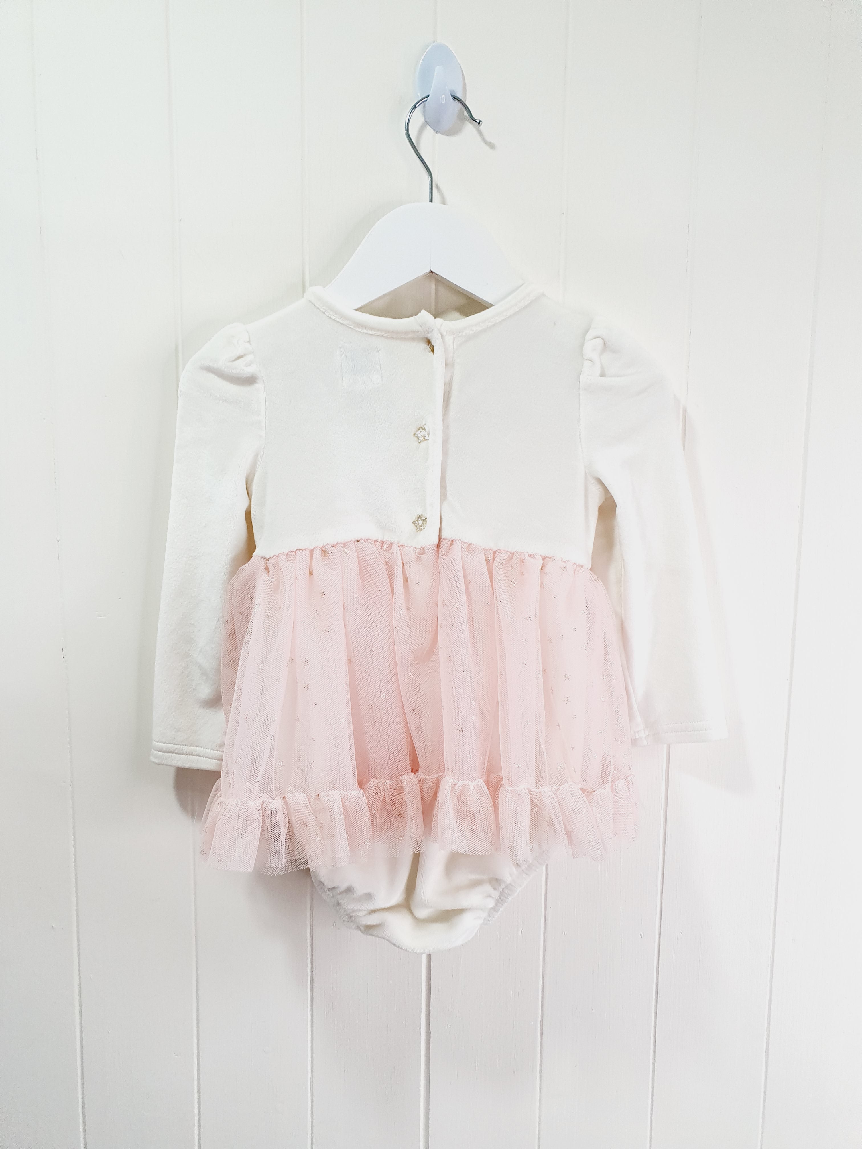 Joie cream velvet bodysuit with tulle skirt 12-18 months