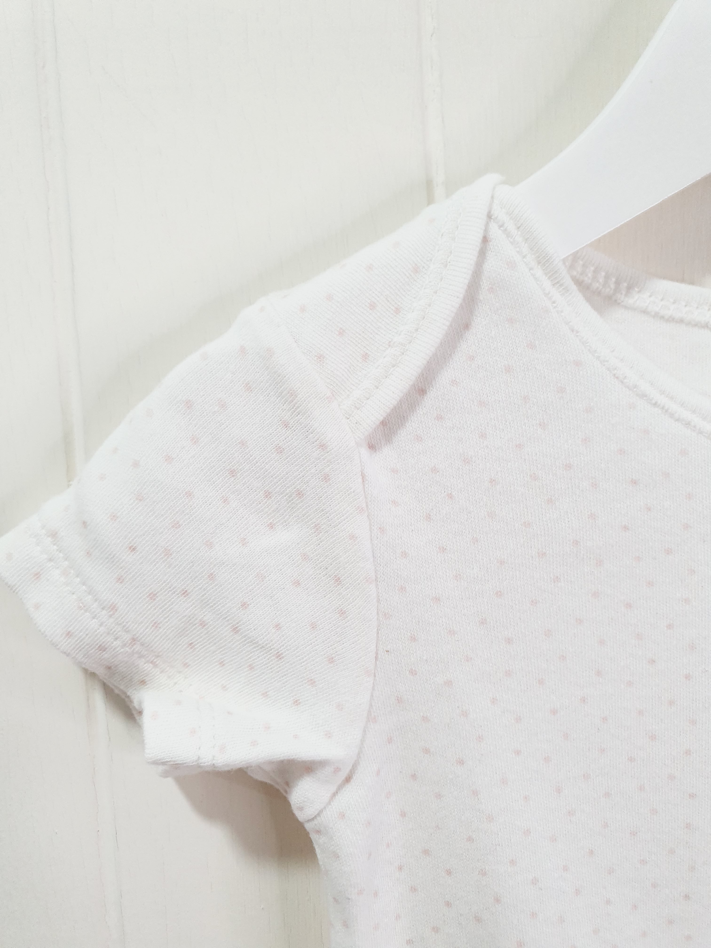 TU white short sleeve polka dot bodysuit 18-24 months
