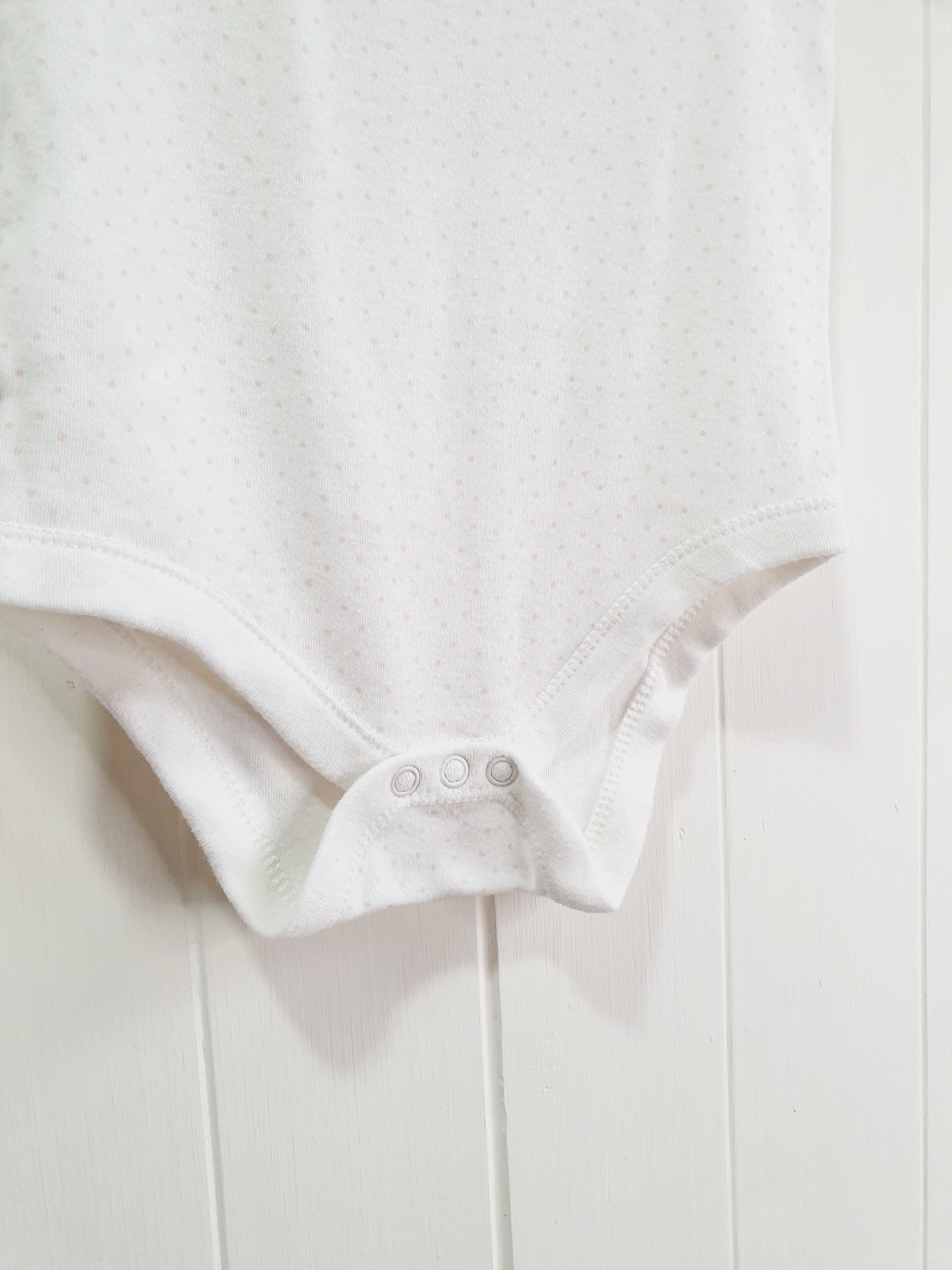TU white short sleeve polka dot bodysuit 18-24 months