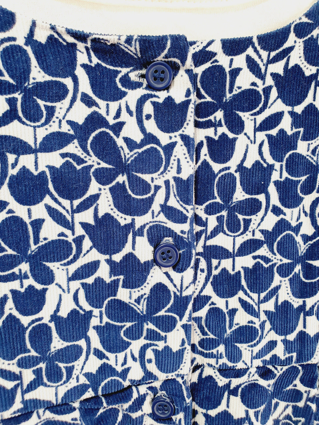 Mini Club blue corduroy pinafore dress and bodysuit set 1.1/2-2 years