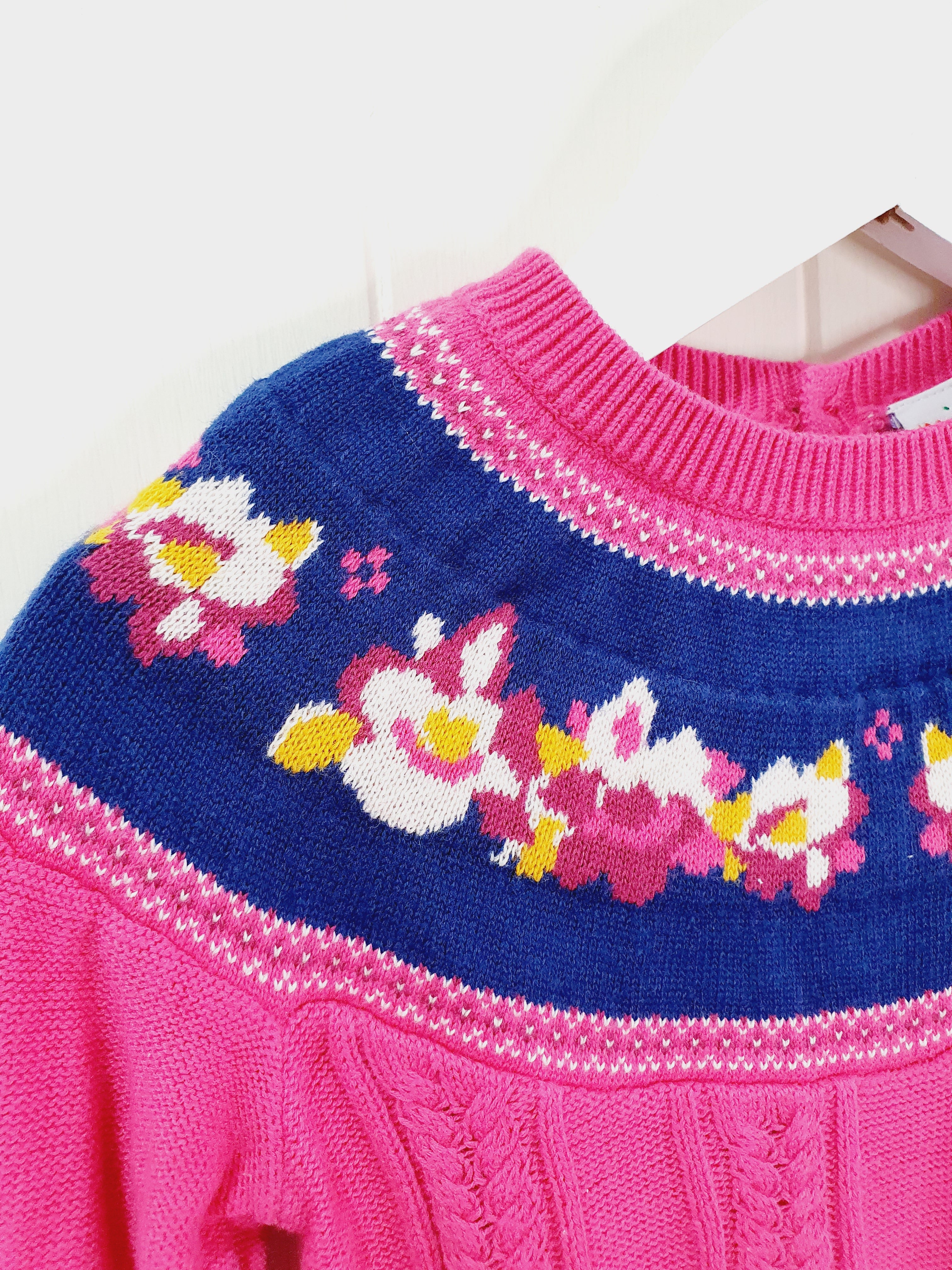 Mini Club cable knit pink dress 1.1/2-2 years