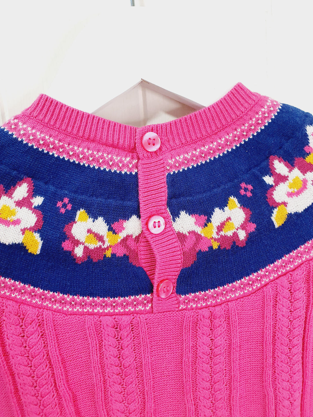 Mini Club cable knit pink dress 1.1/2-2 years