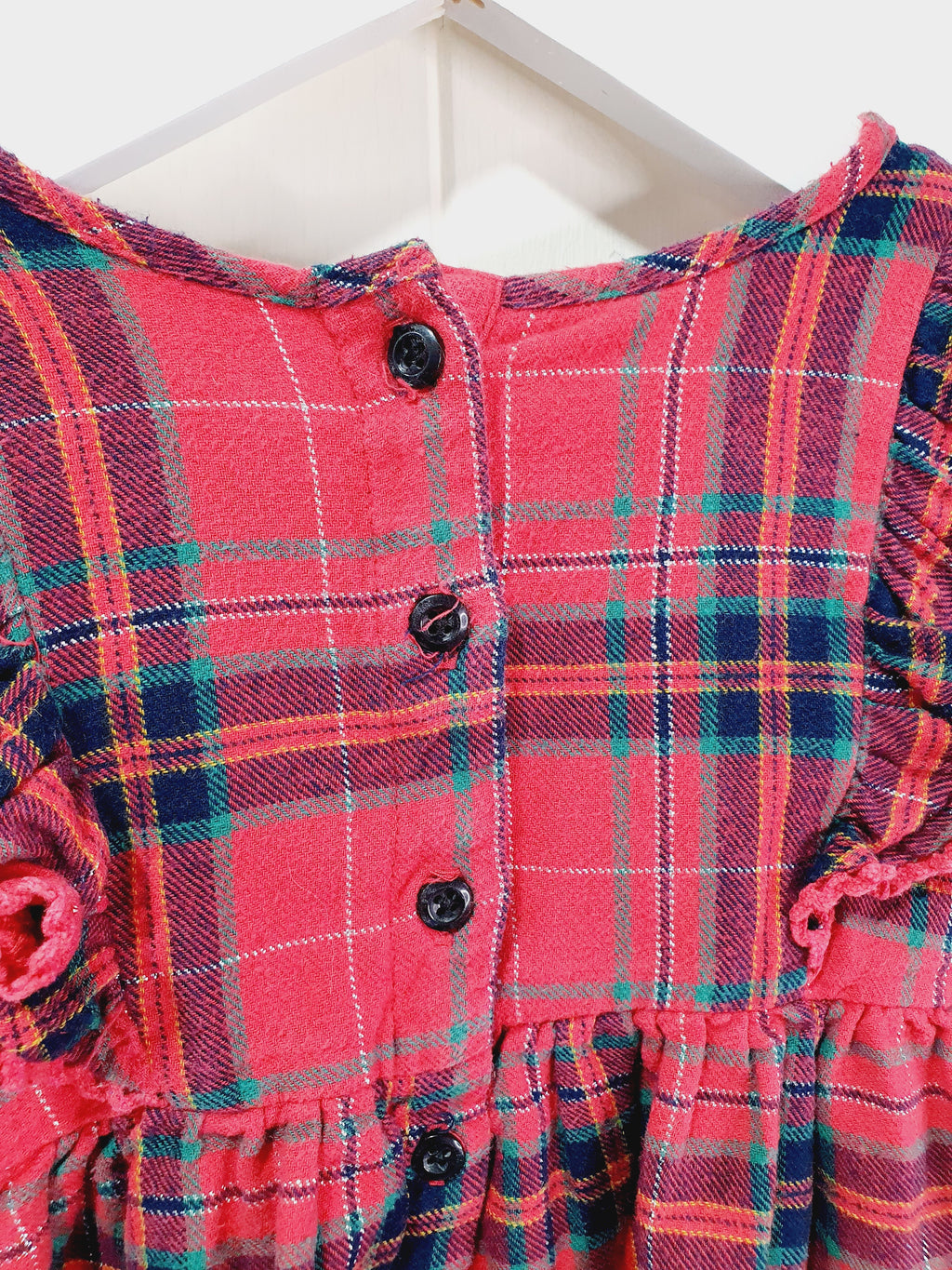 Matalan red checkered dress 12-18 months