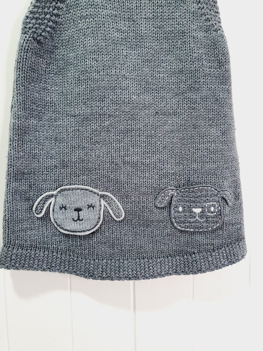 F&F knit sleeveless dress dog applique 18-24 months