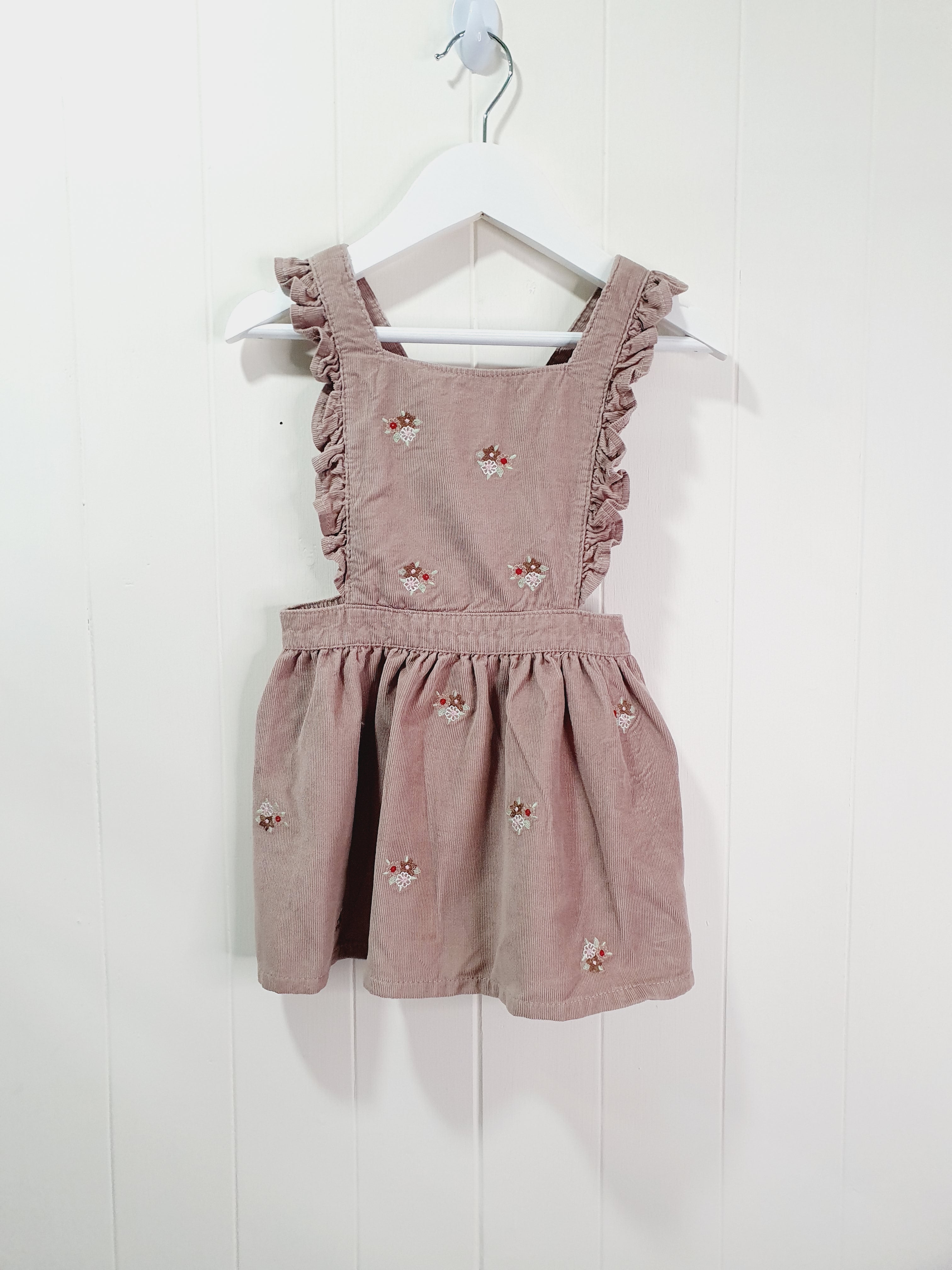 F&F corduroy pinafore dress 12-18 months