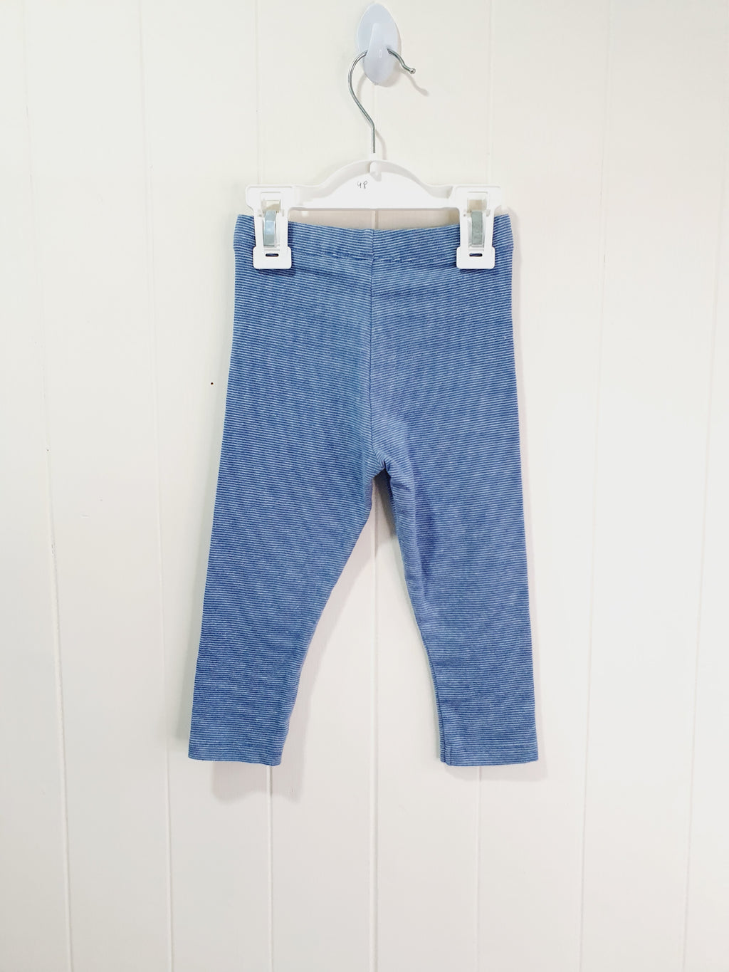 Next blue stripy leggings 12-18 months