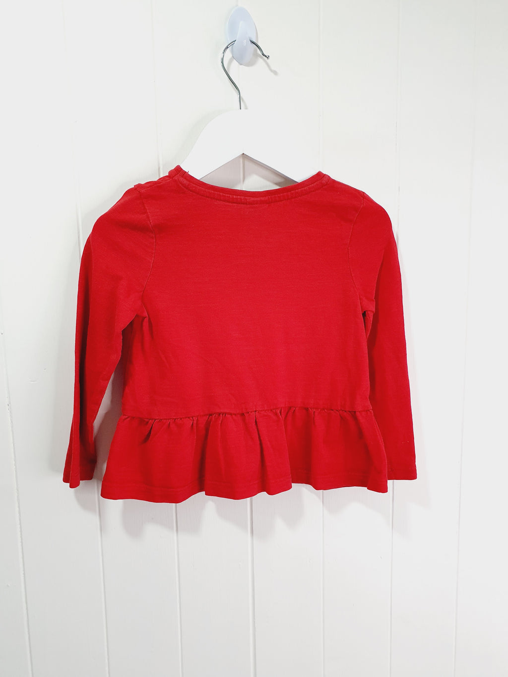 TU red with bows long sleeve top 1.1/2-2 years