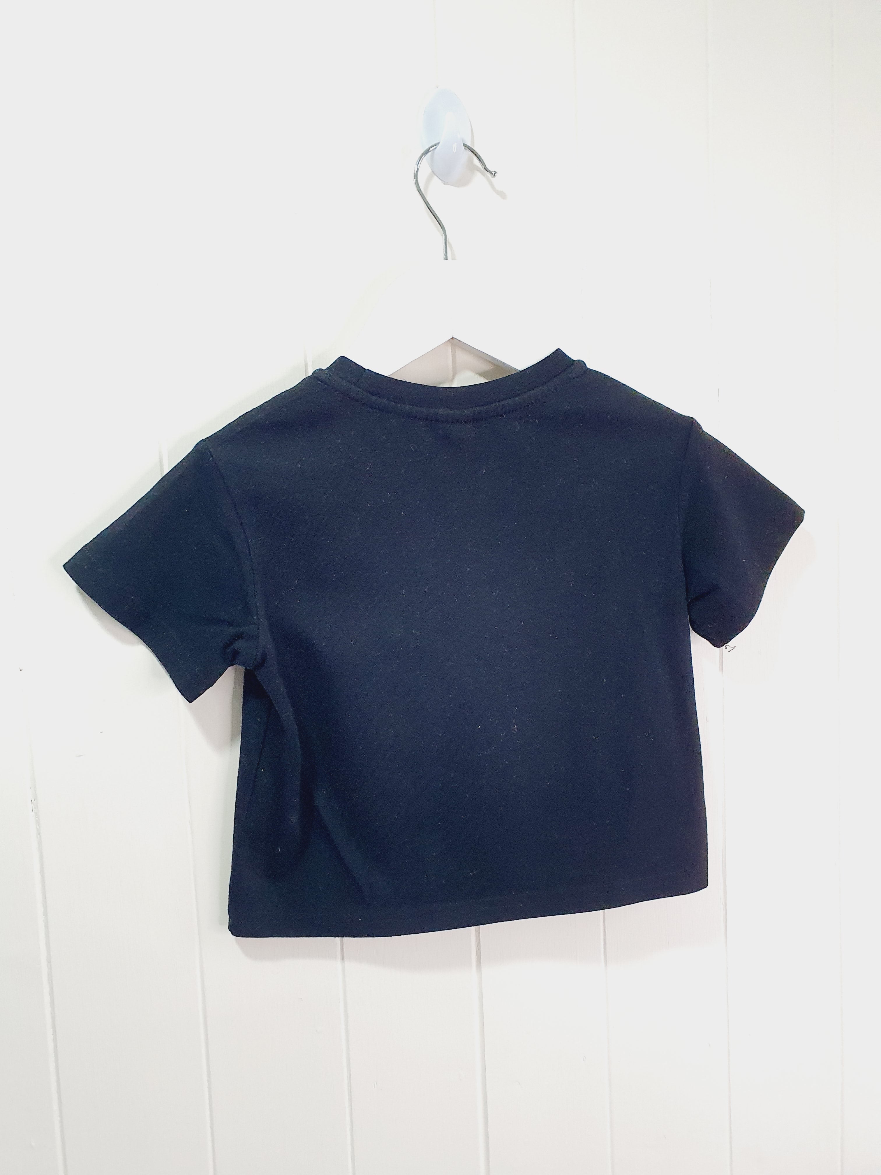 Shein black floral T-shirt 12-18 months