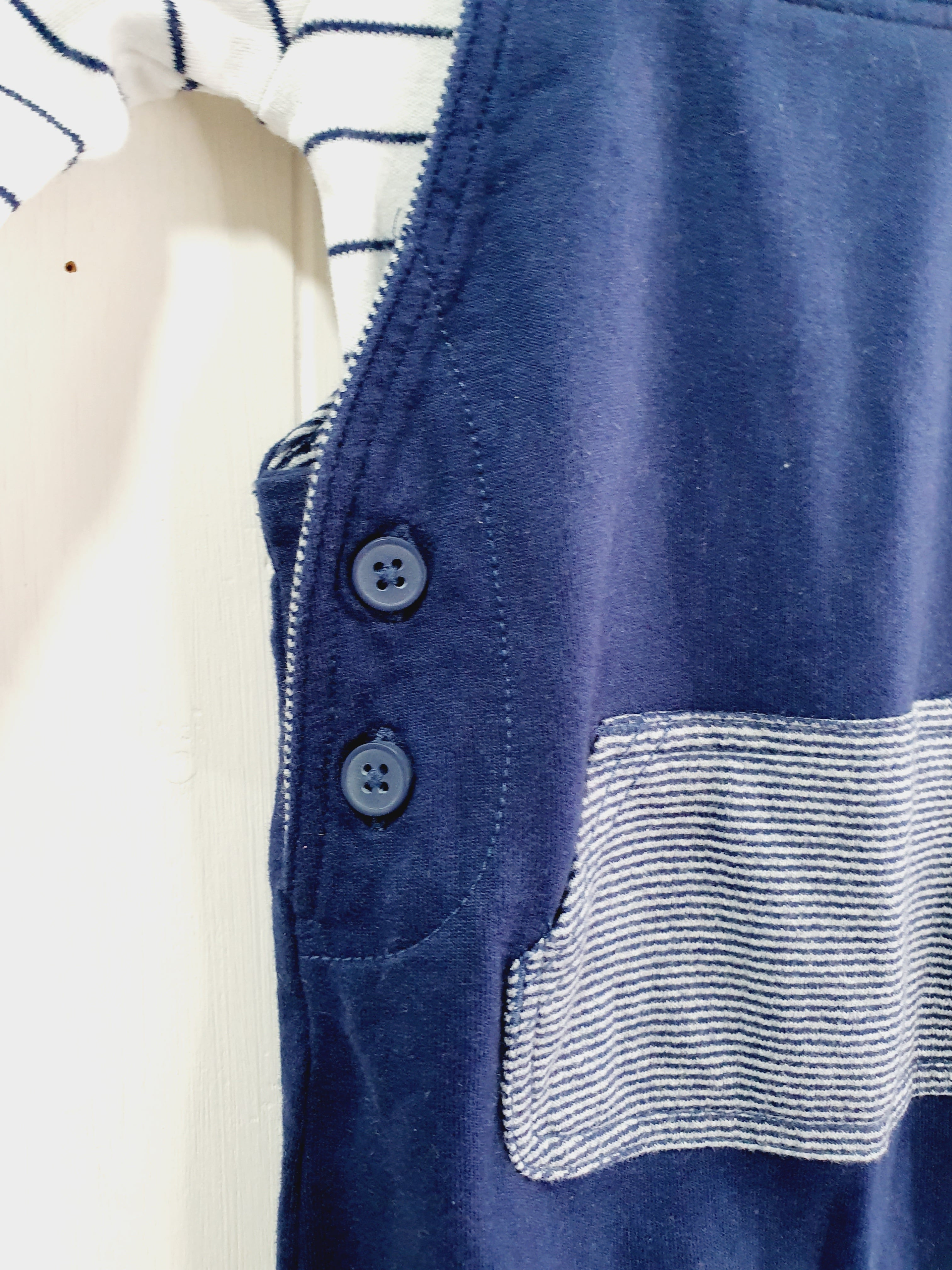 George navy dungarees and bodysuit set 0-3 months