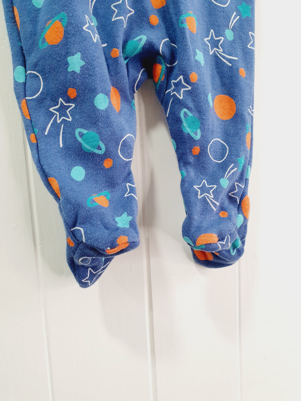 Mothercare space/planets print sleepsuit New baby