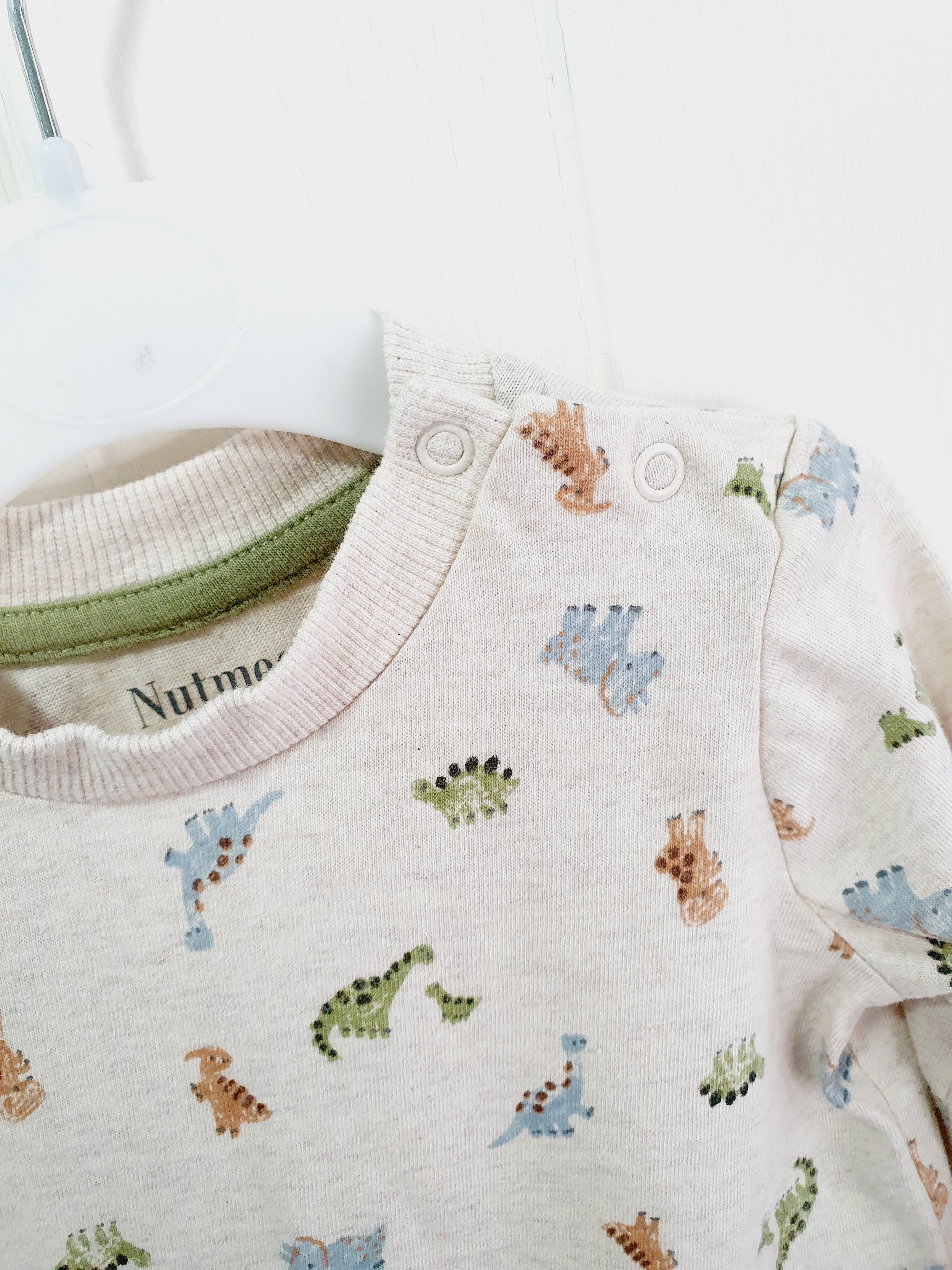 Nutmeg dinosaur print leggings and long sleeve top 0-3 months