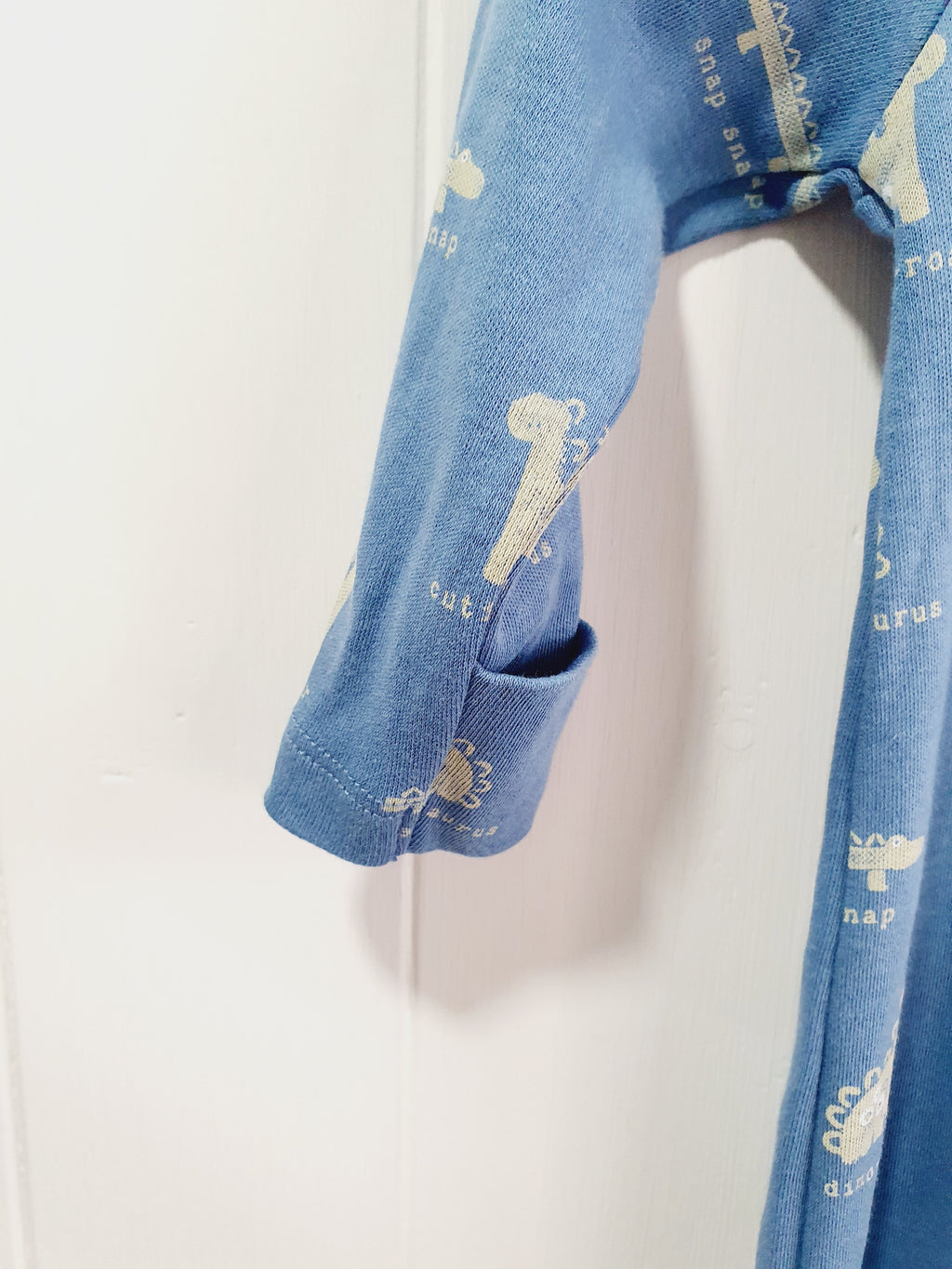 George dinosaur print blue sleepsuit 0-3 months
