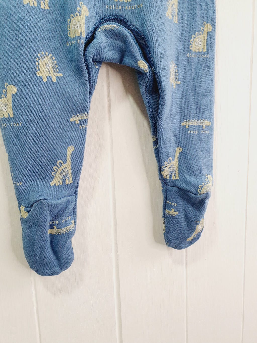 George dinosaur print blue sleepsuit 0-3 months