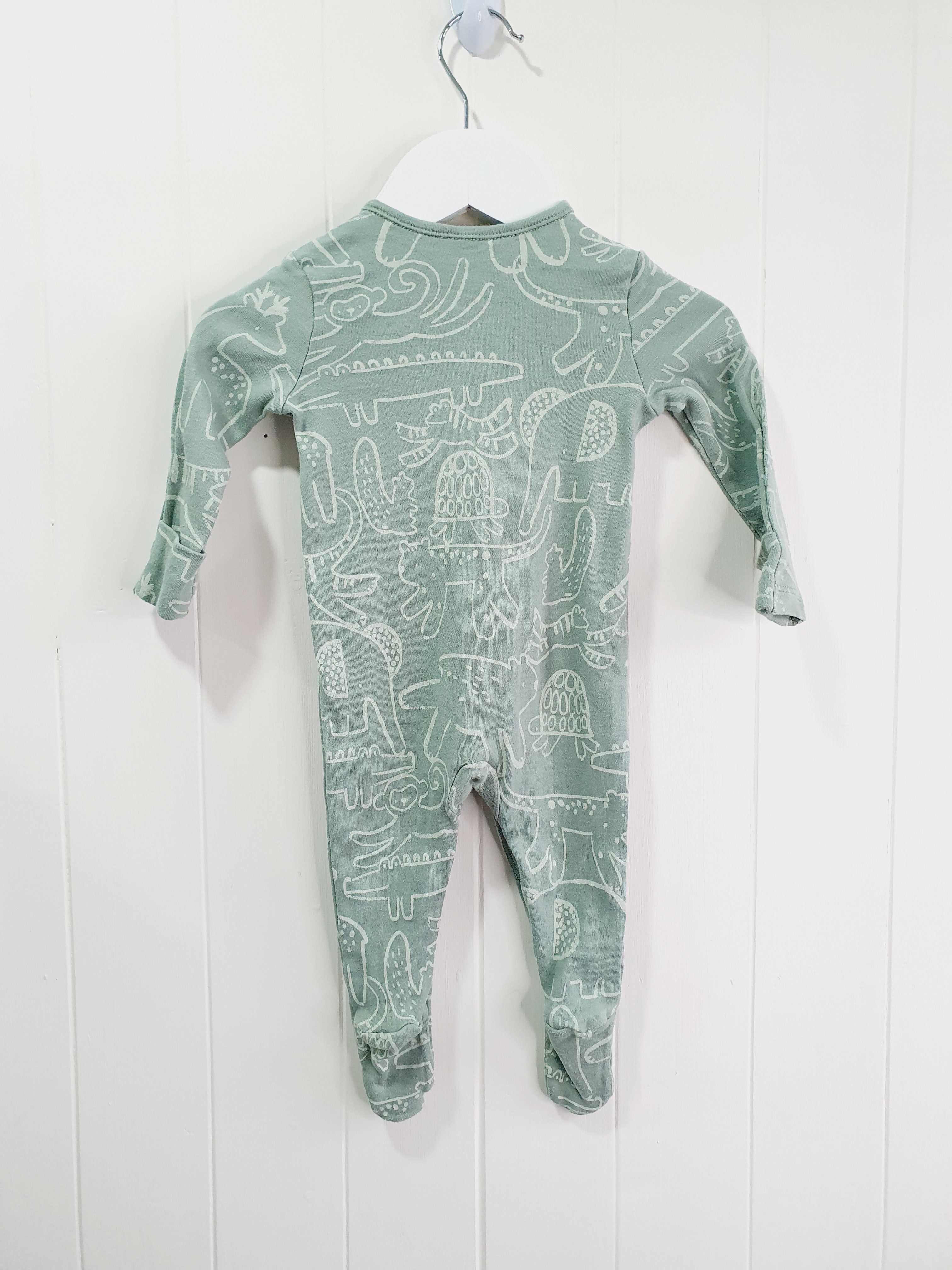 George dinosaur print sleepsuit 0-3 months