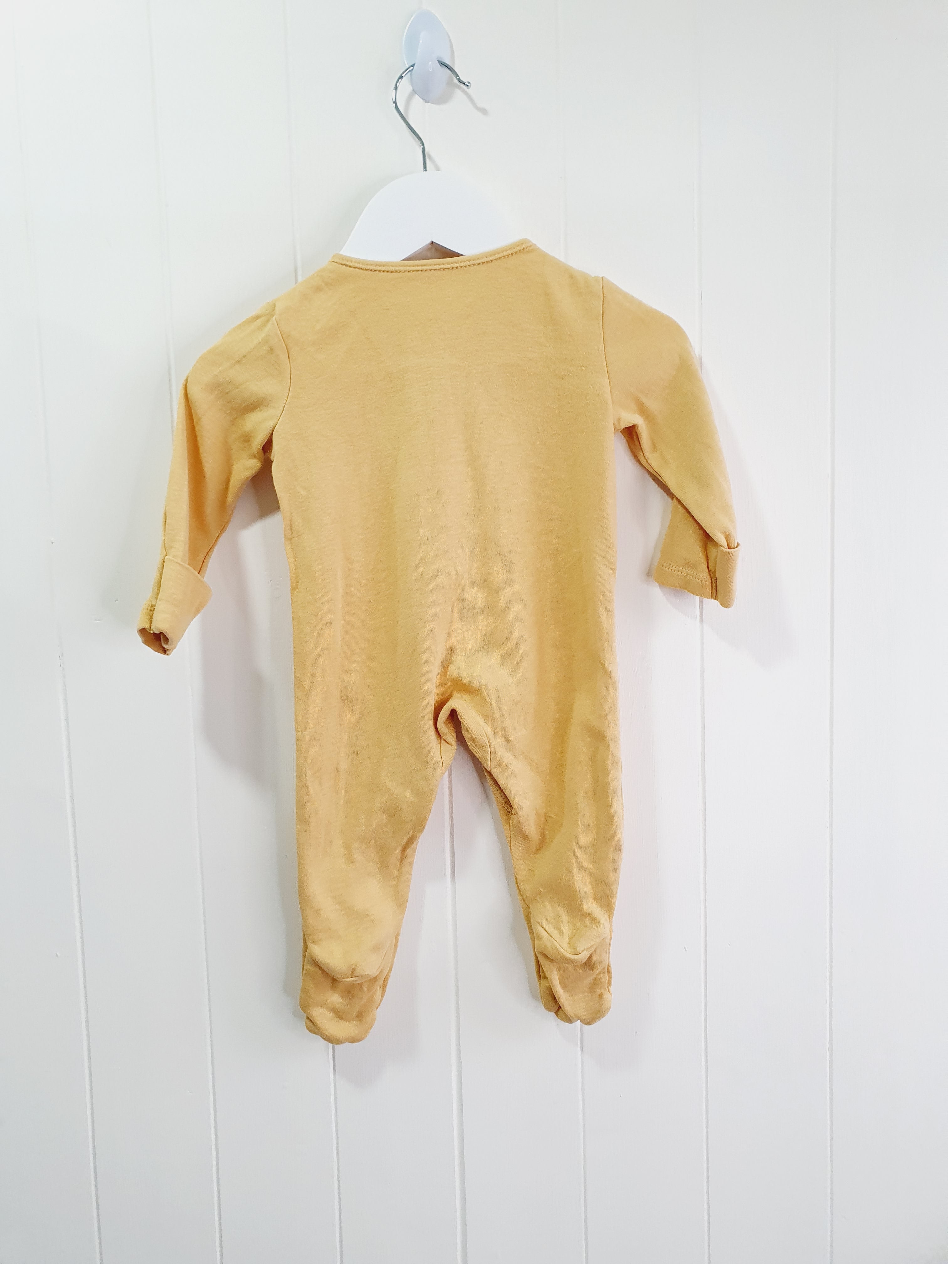 George plain yellow sleepsuit 0-3 months