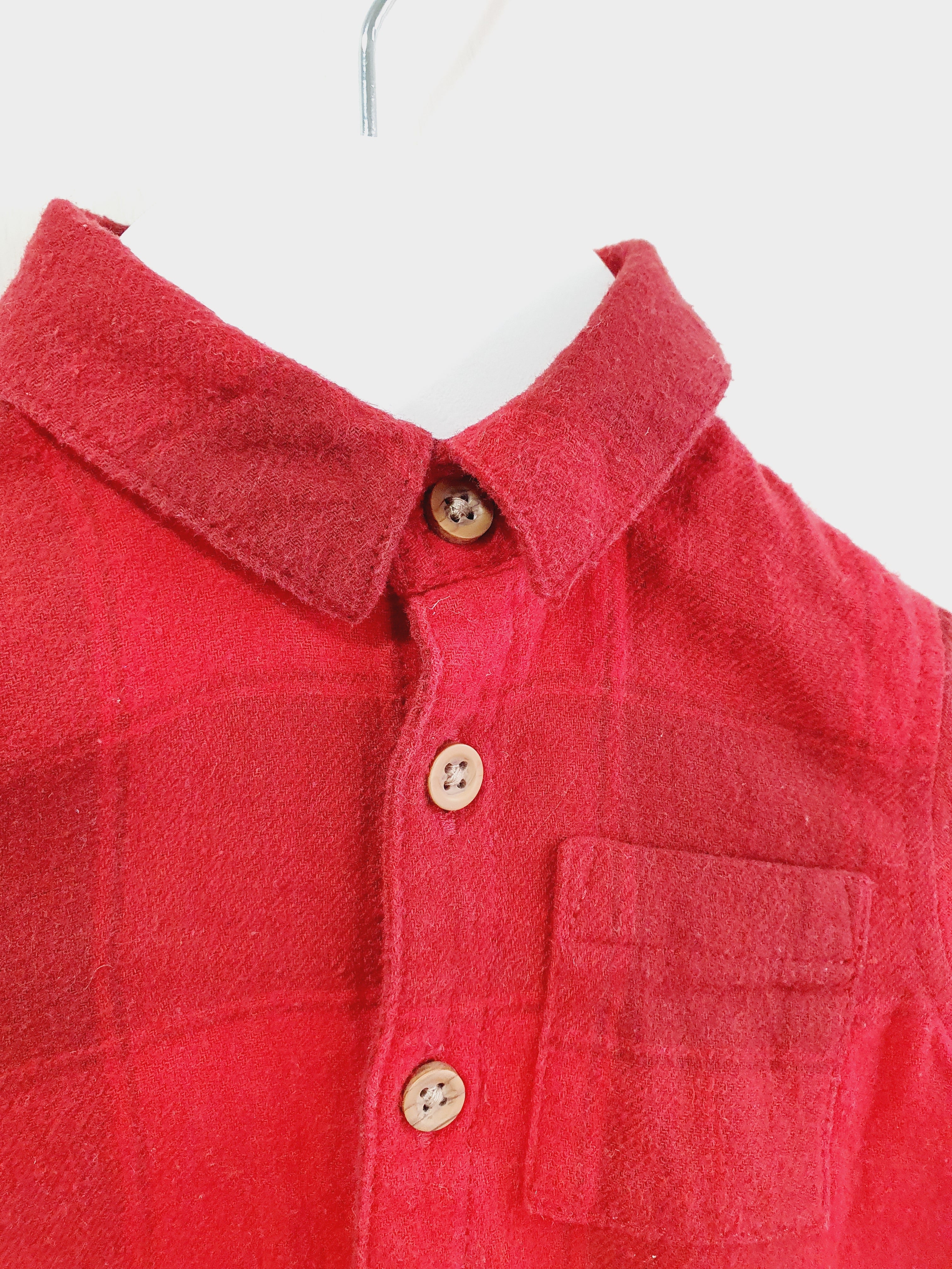 Primark red checkered shirt 0-3 months