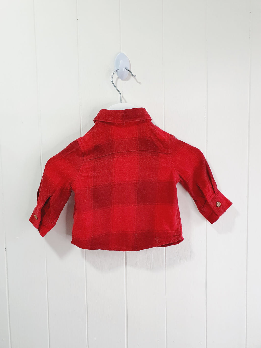 Primark red checkered shirt 0-3 months