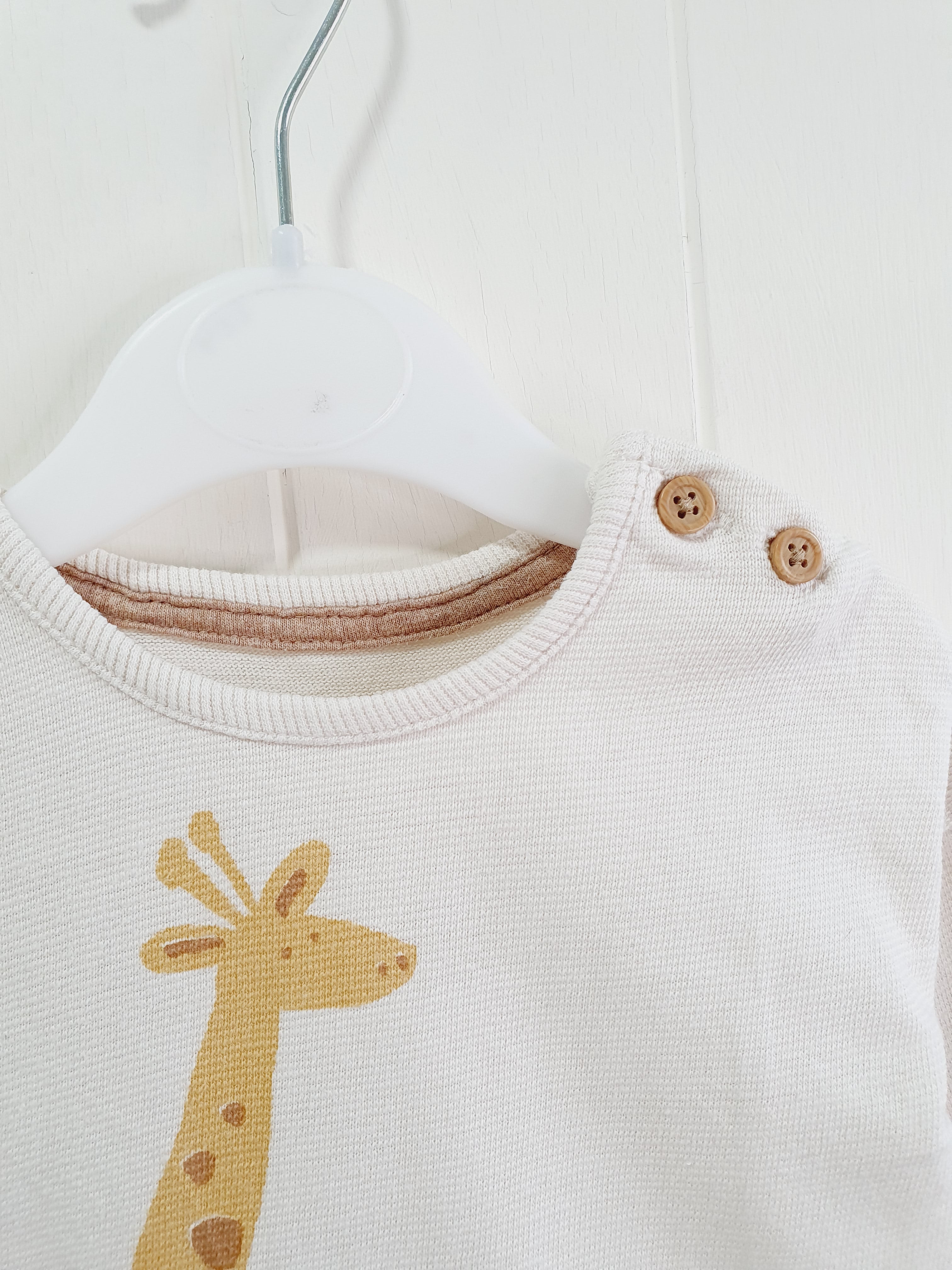 George giraffe print leggings and long sleeve top set 0-3 months