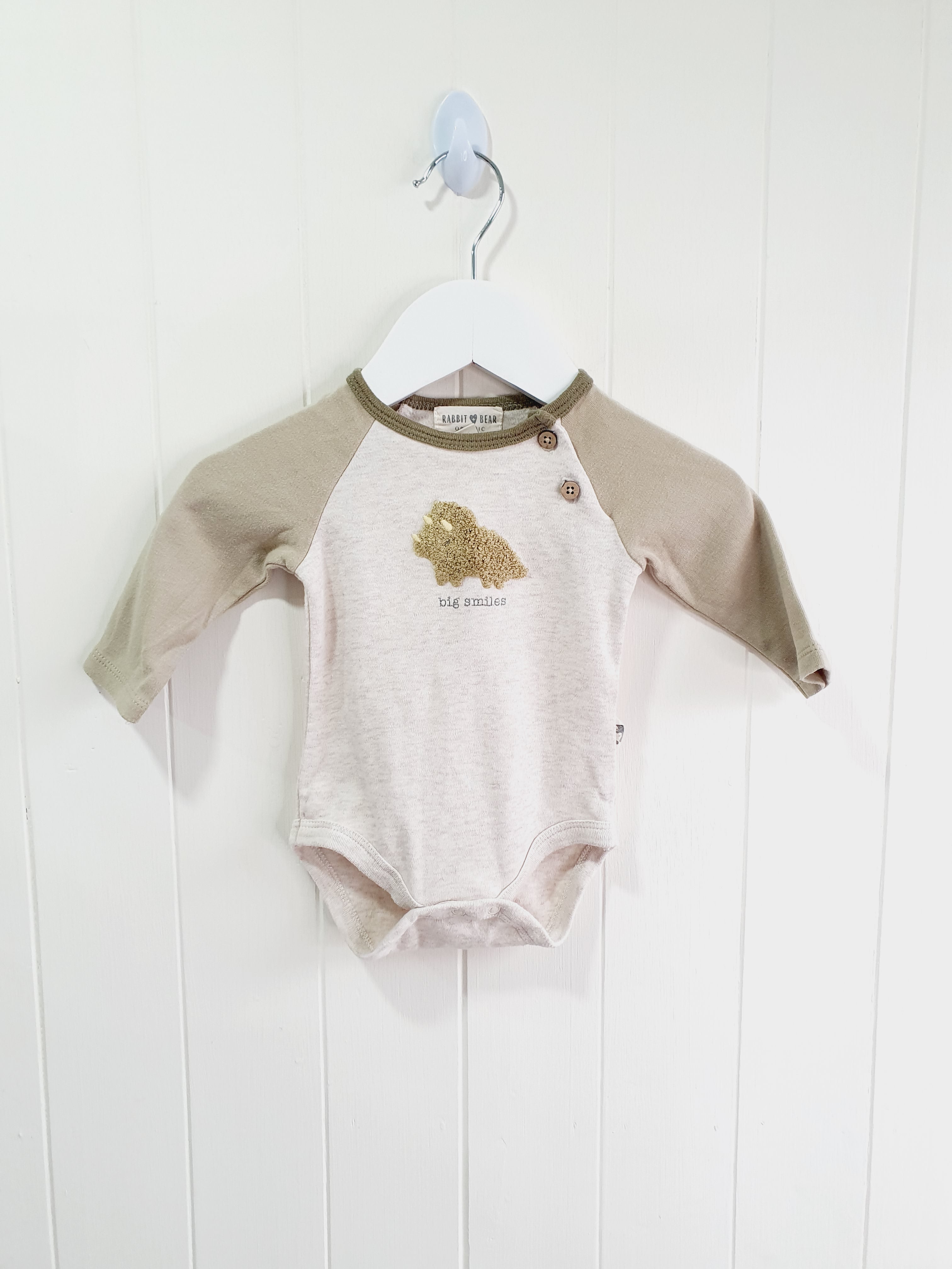 Rabbit+Bear long sleeve bodysuit set 0-3 months