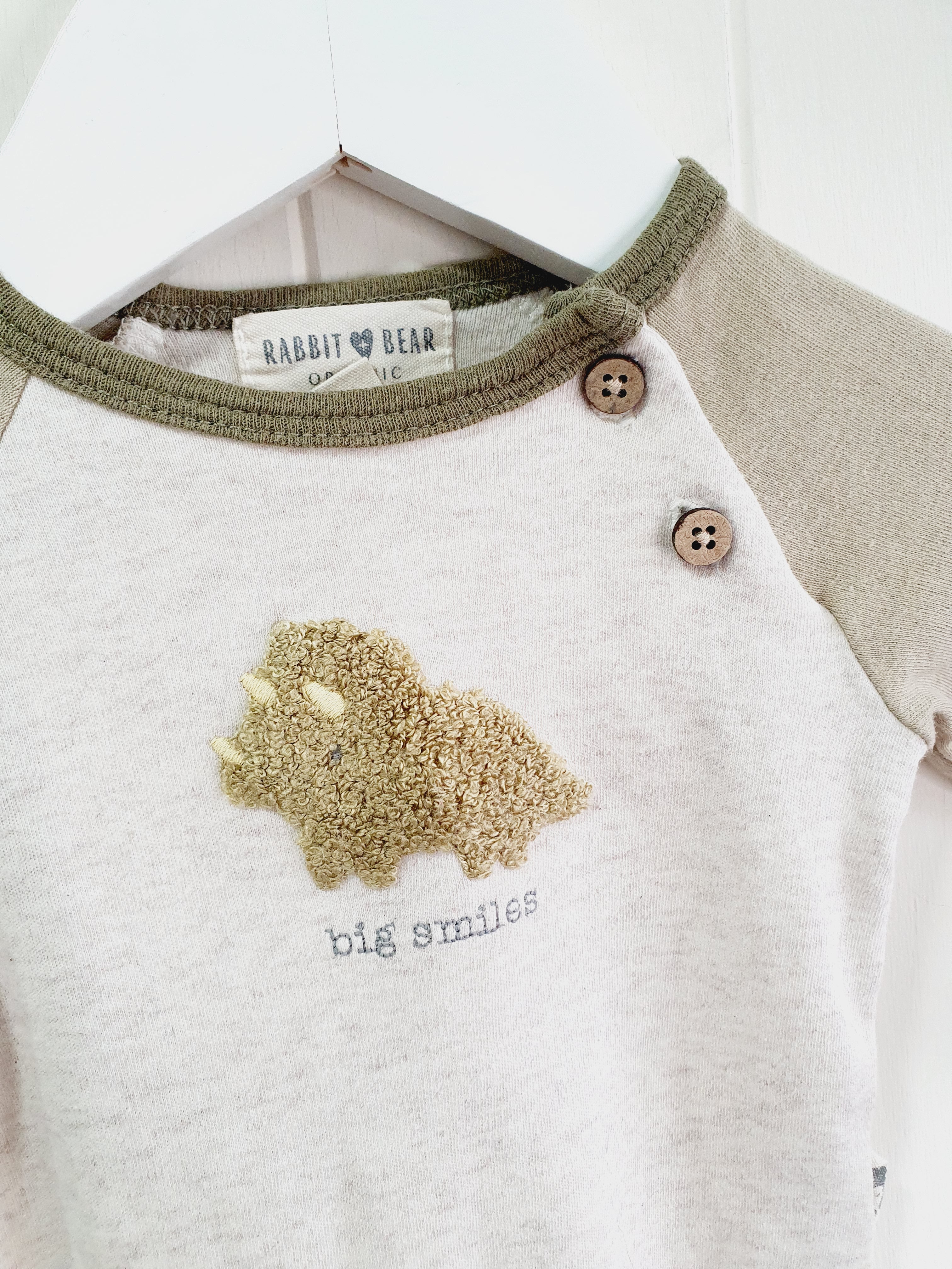 Rabbit+Bear long sleeve bodysuit set 0-3 months