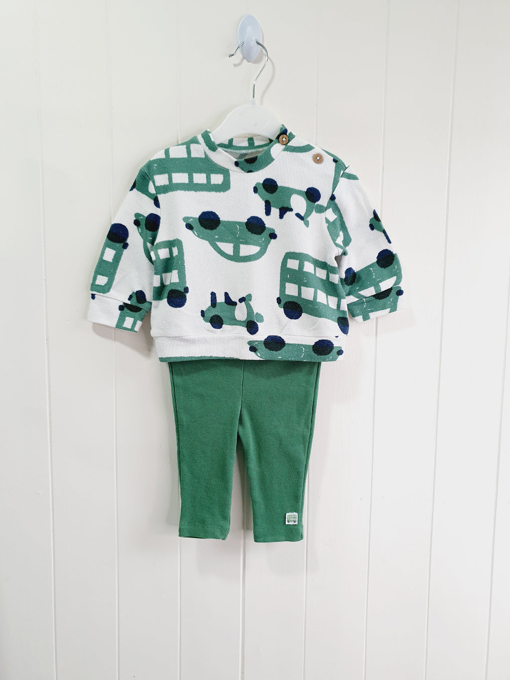 TU transport print leggings and sweatshirt set 0-3 months