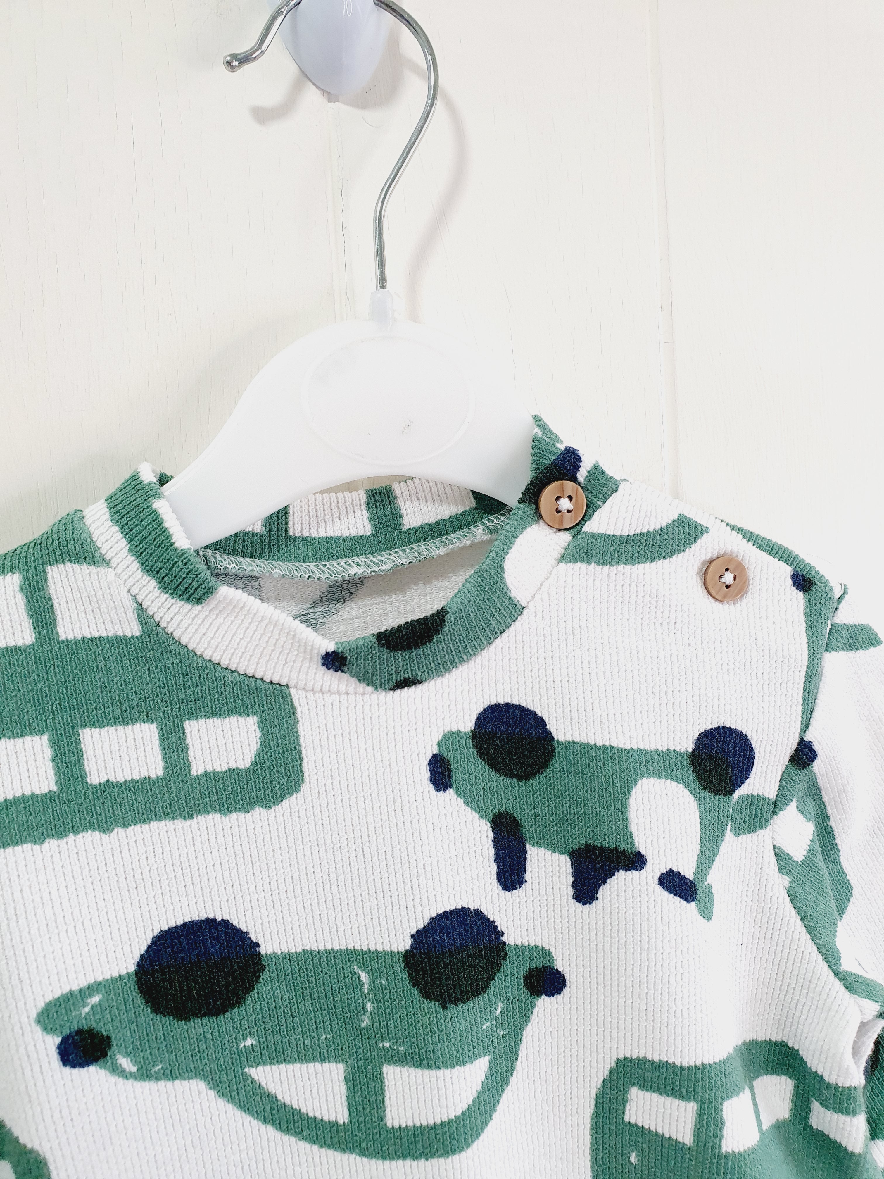 TU transport print leggings and sweatshirt set 0-3 months