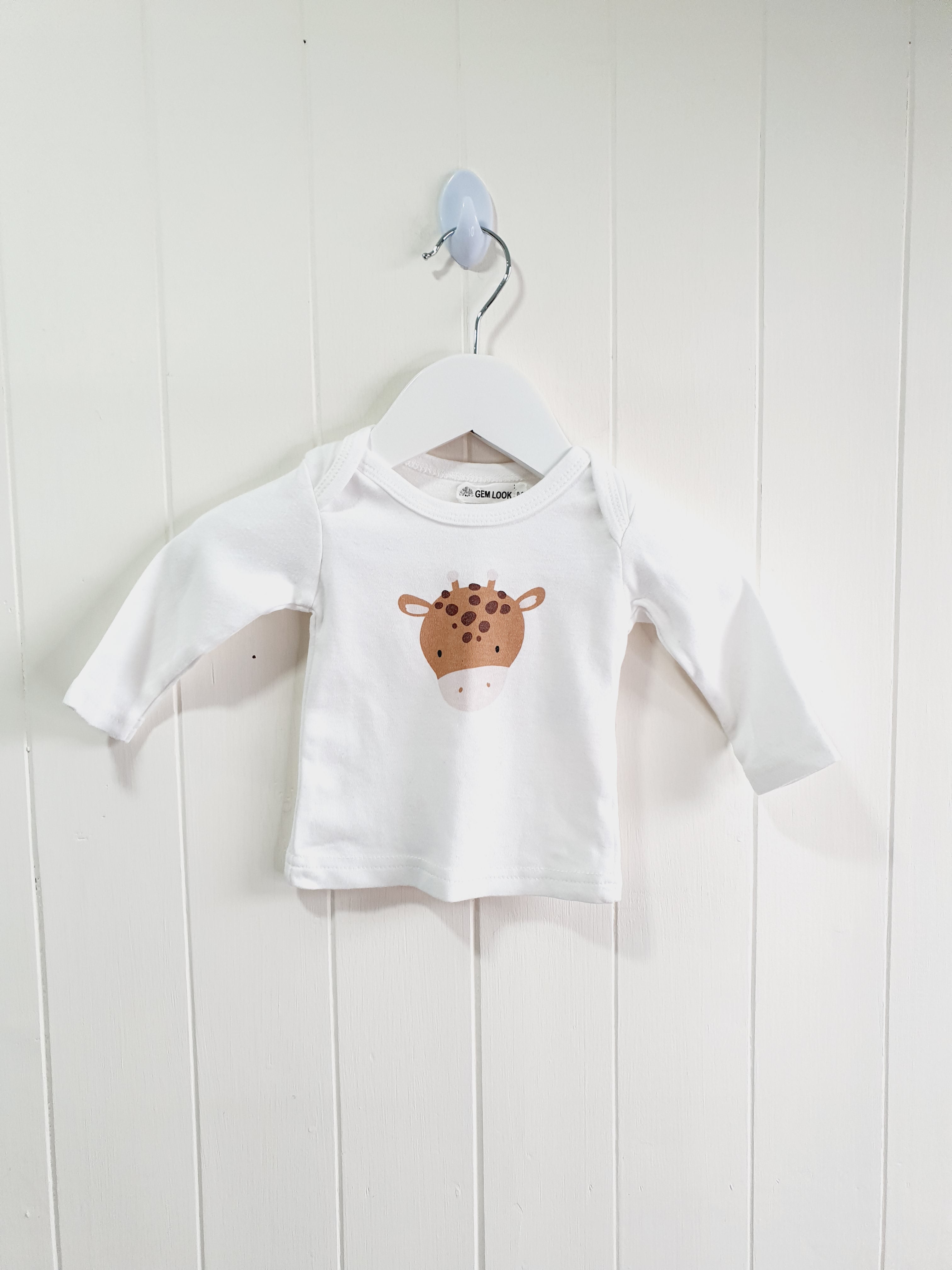 Gem Look Australia giraffe print bodusuit-leggings-long sleeve top-hat set 0-6 months