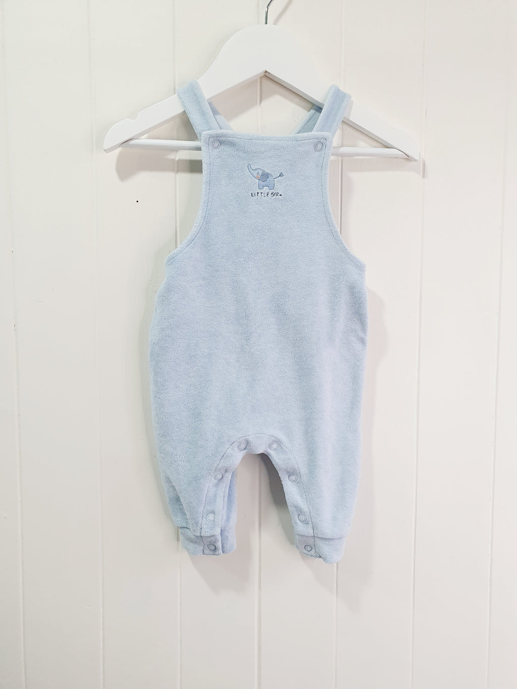 Next light blue dungarees 3-6 months