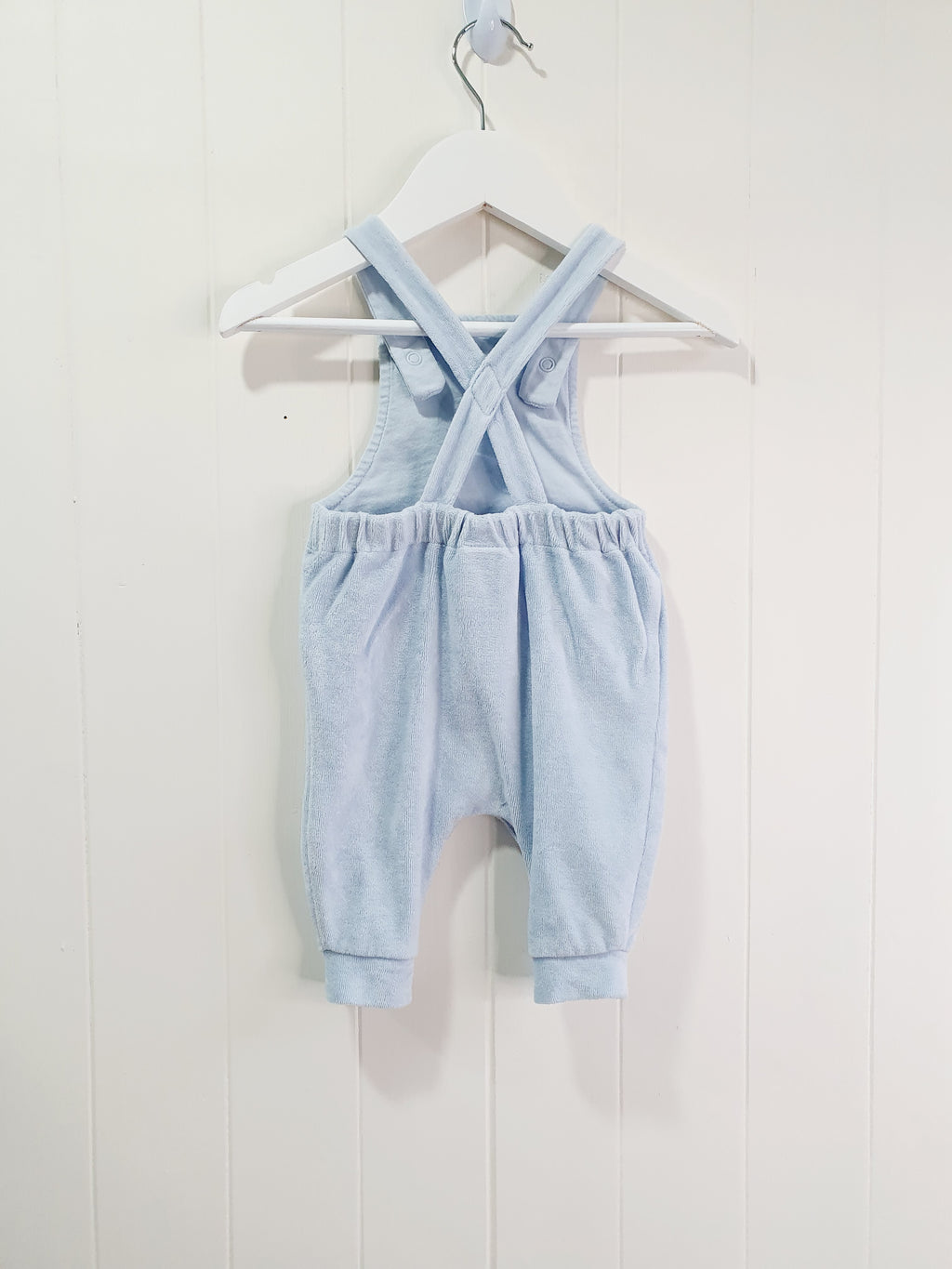 Next light blue dungarees 3-6 months