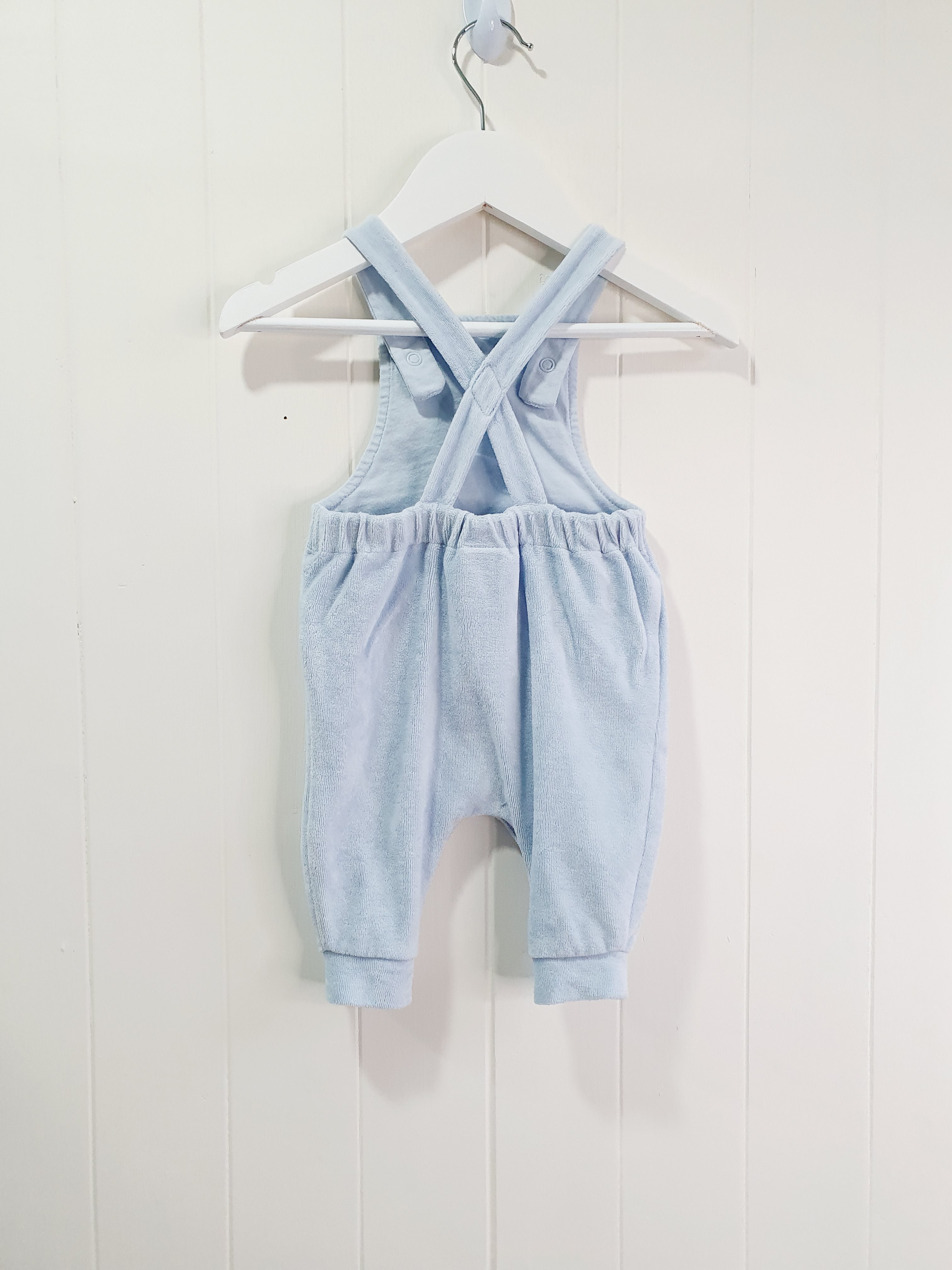 Next light blue dungarees 3-6 months