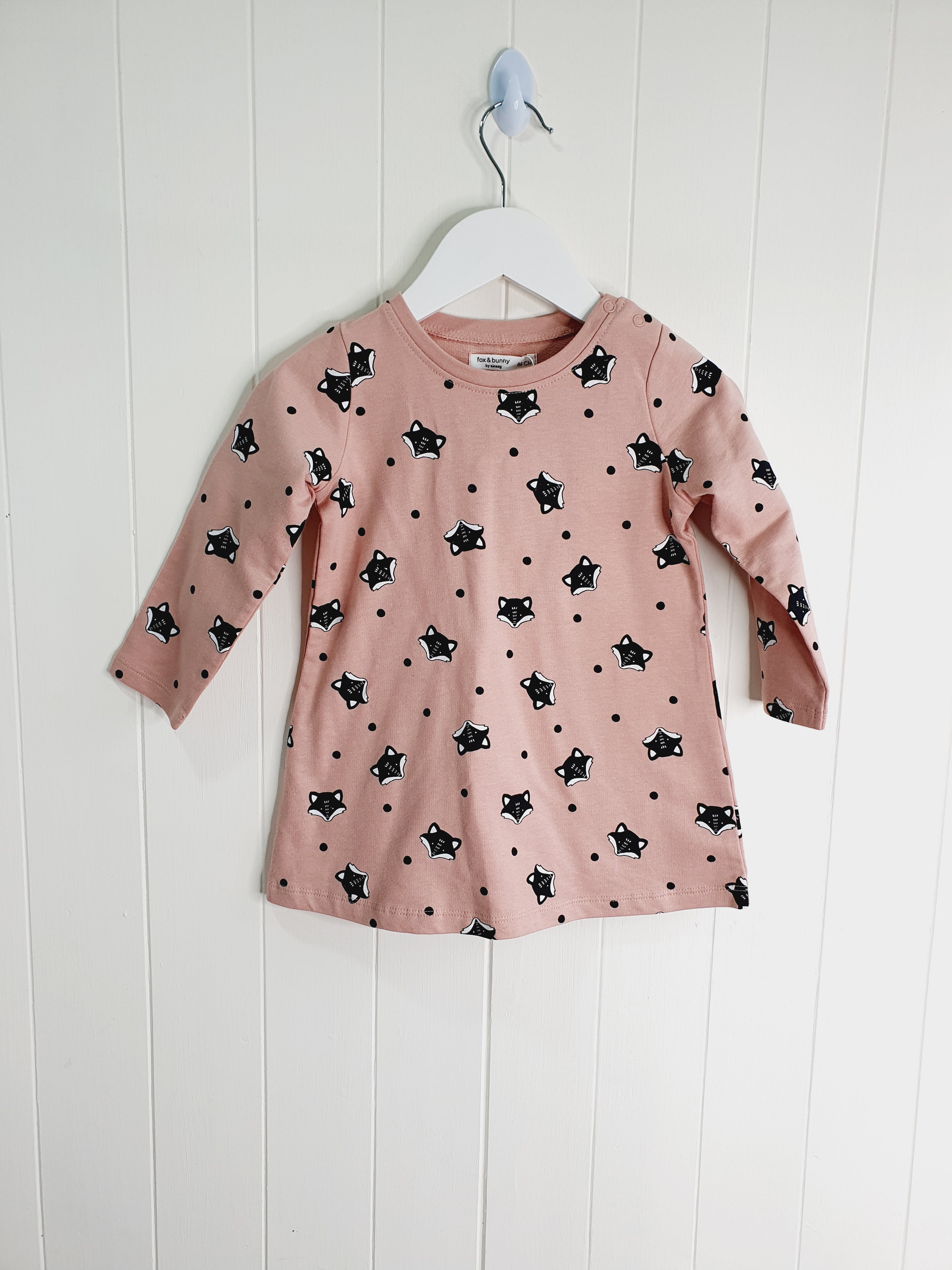 Fox&Bunny long sleeve dress 12-18 months