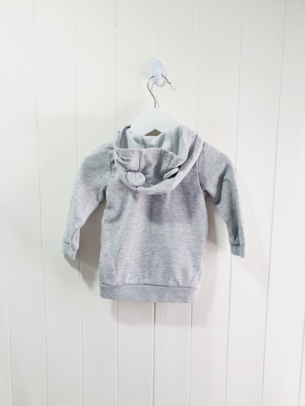 George grey zip up hooded jumper 9-12 months