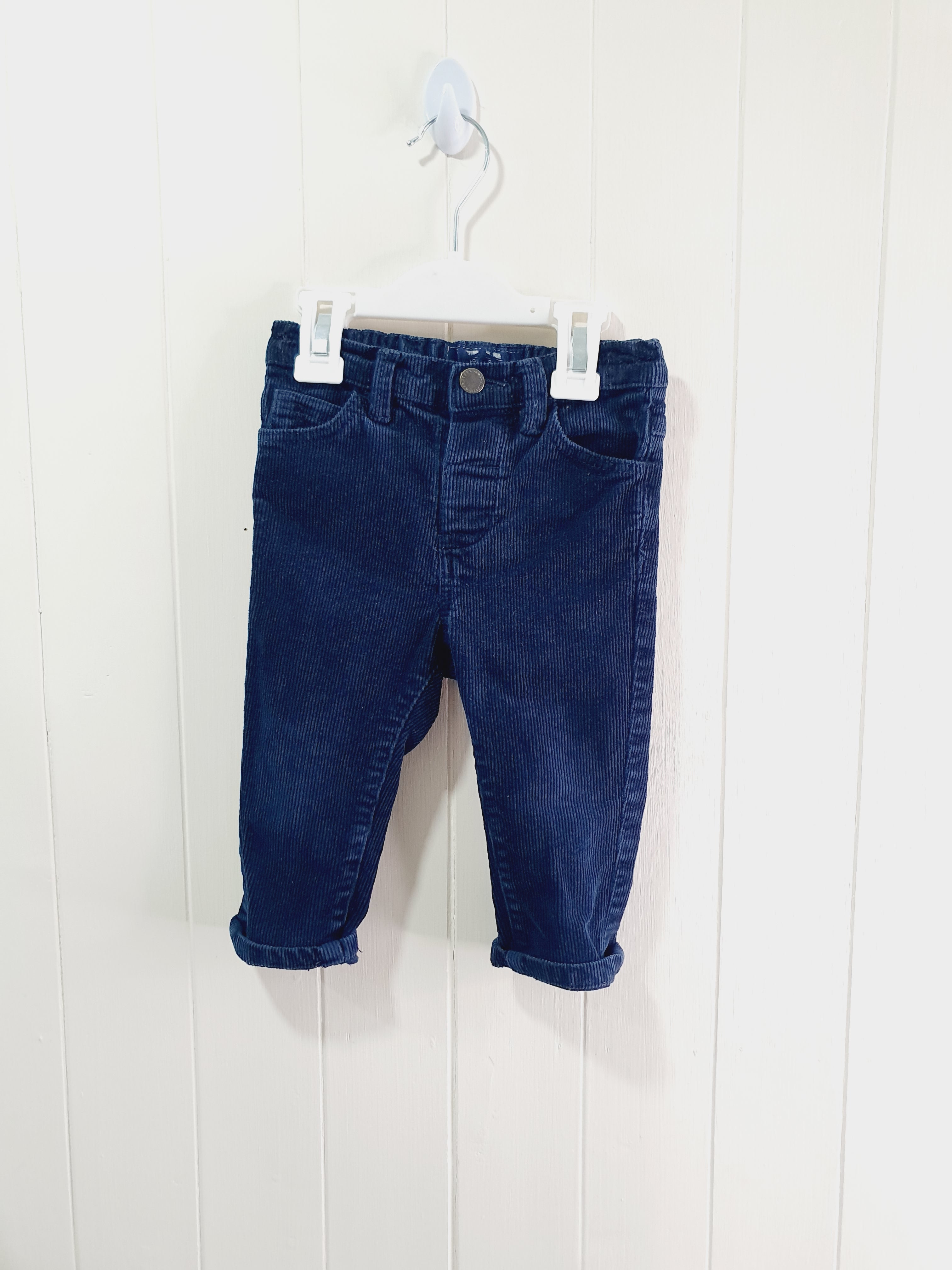 Next navy corduroy trousers 9-12 months