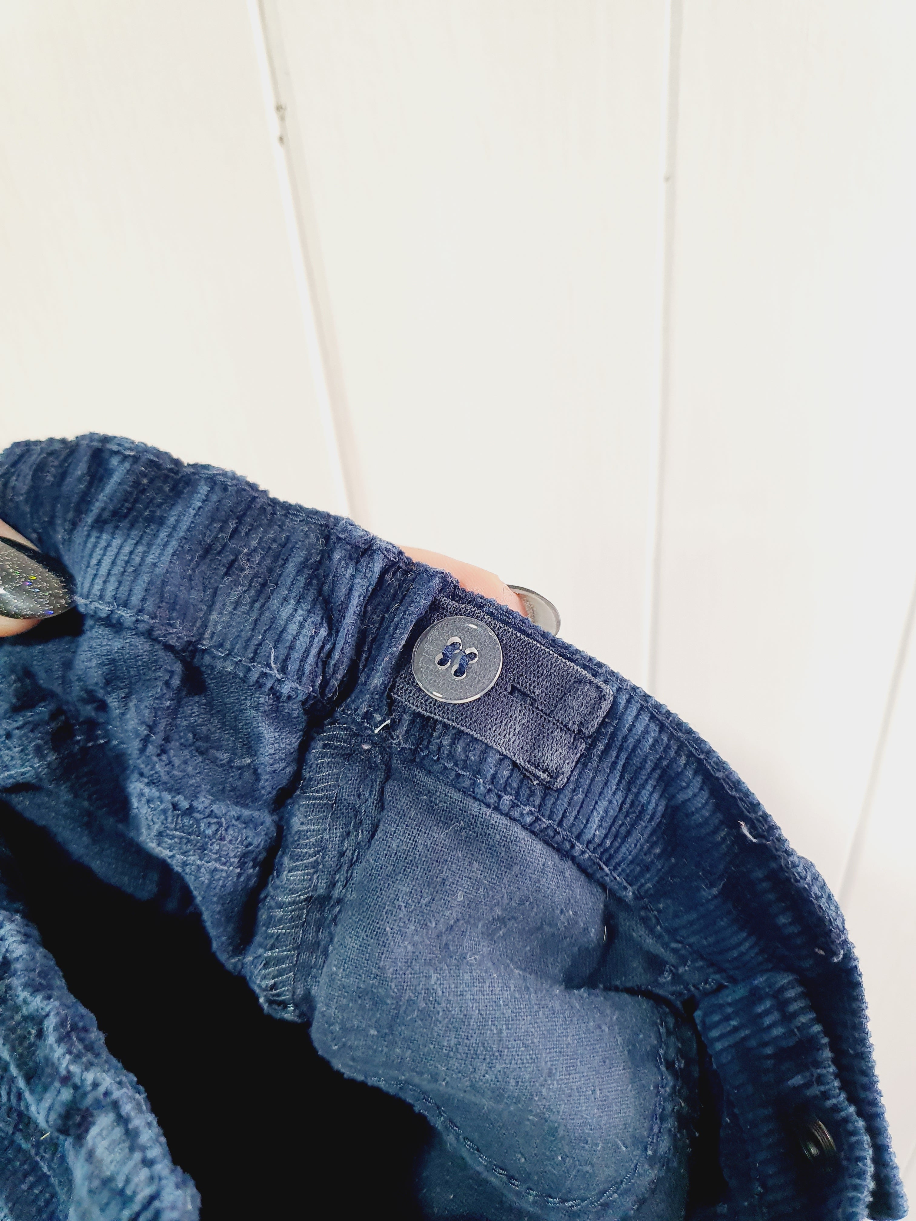 Next navy corduroy trousers 9-12 months