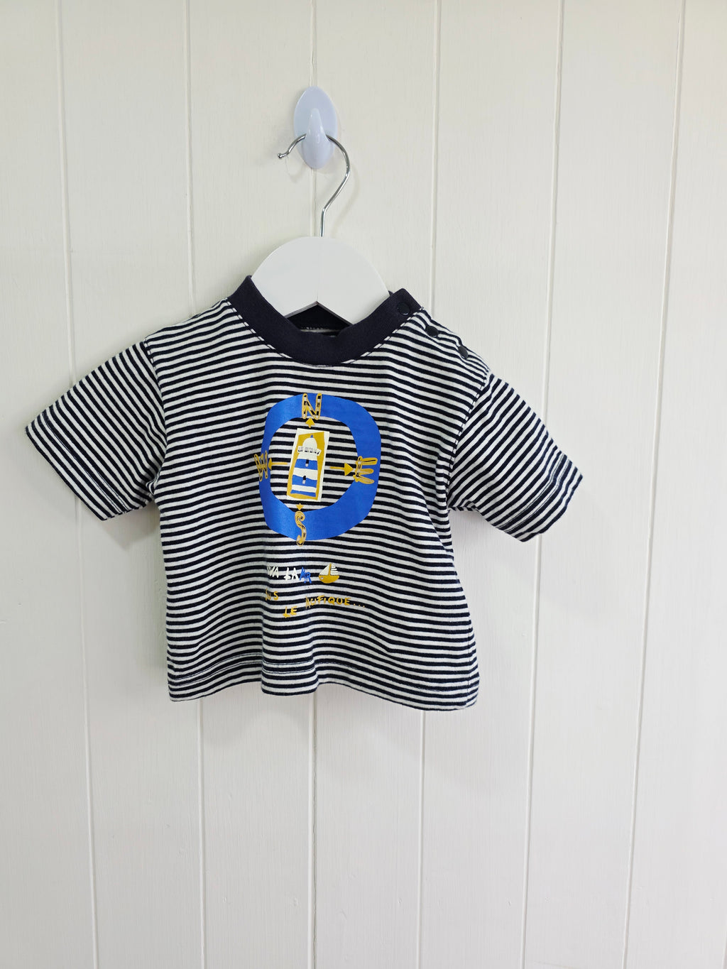 ABELLA stripy nautical T-shirt 0-3 months