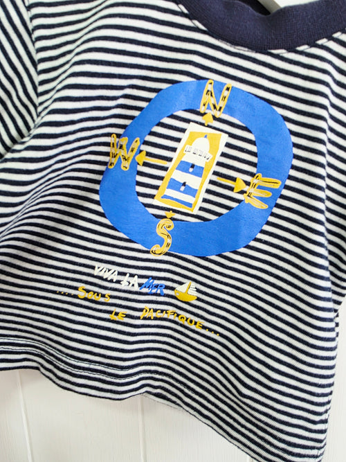 ABELLA stripy nautical T-shirt 0-3 months