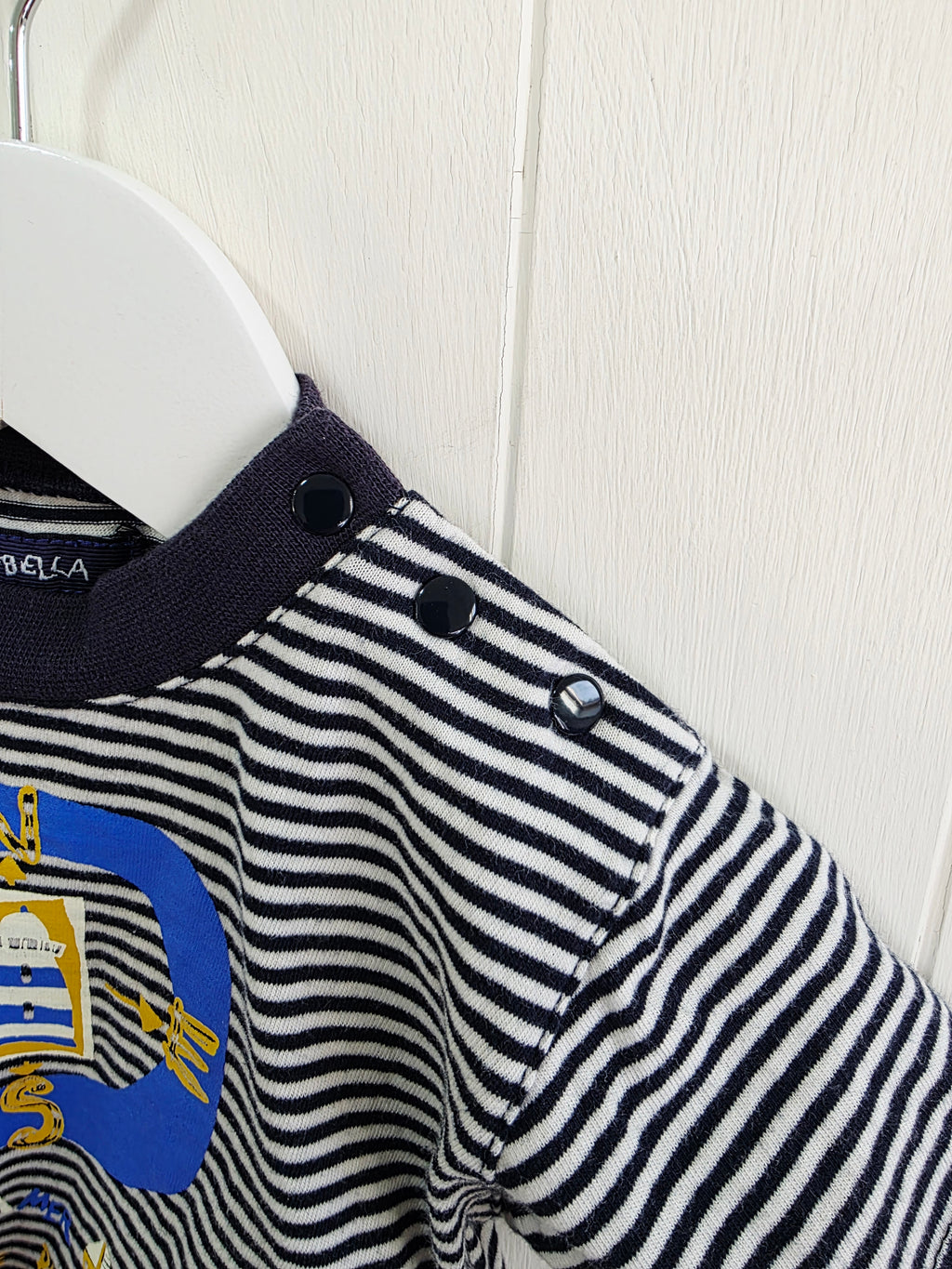 ABELLA stripy nautical T-shirt 0-3 months