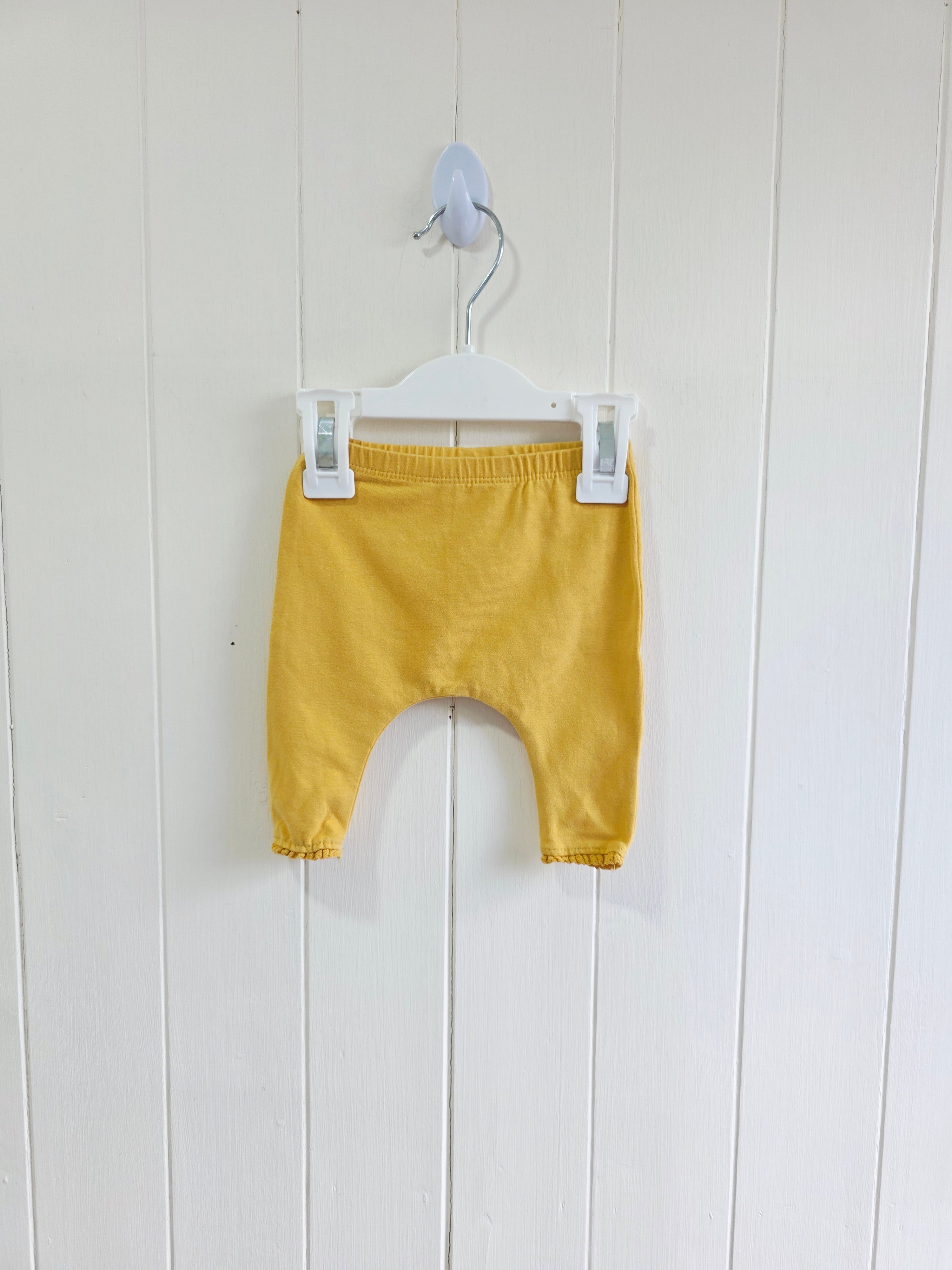 Next - up to 1 months mustard harem style leggings