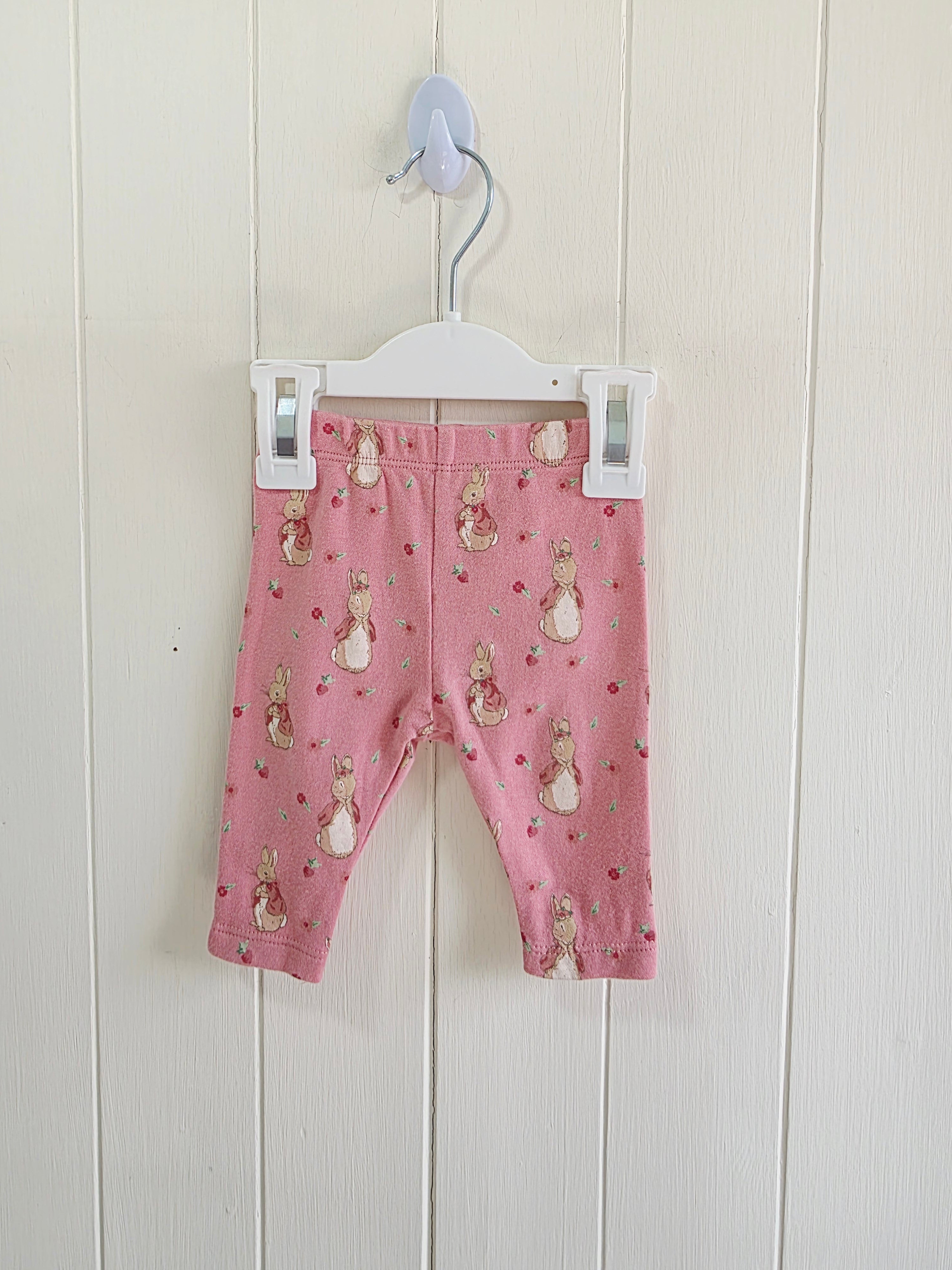 Peter Rabbit - Newborn girls pink leggings