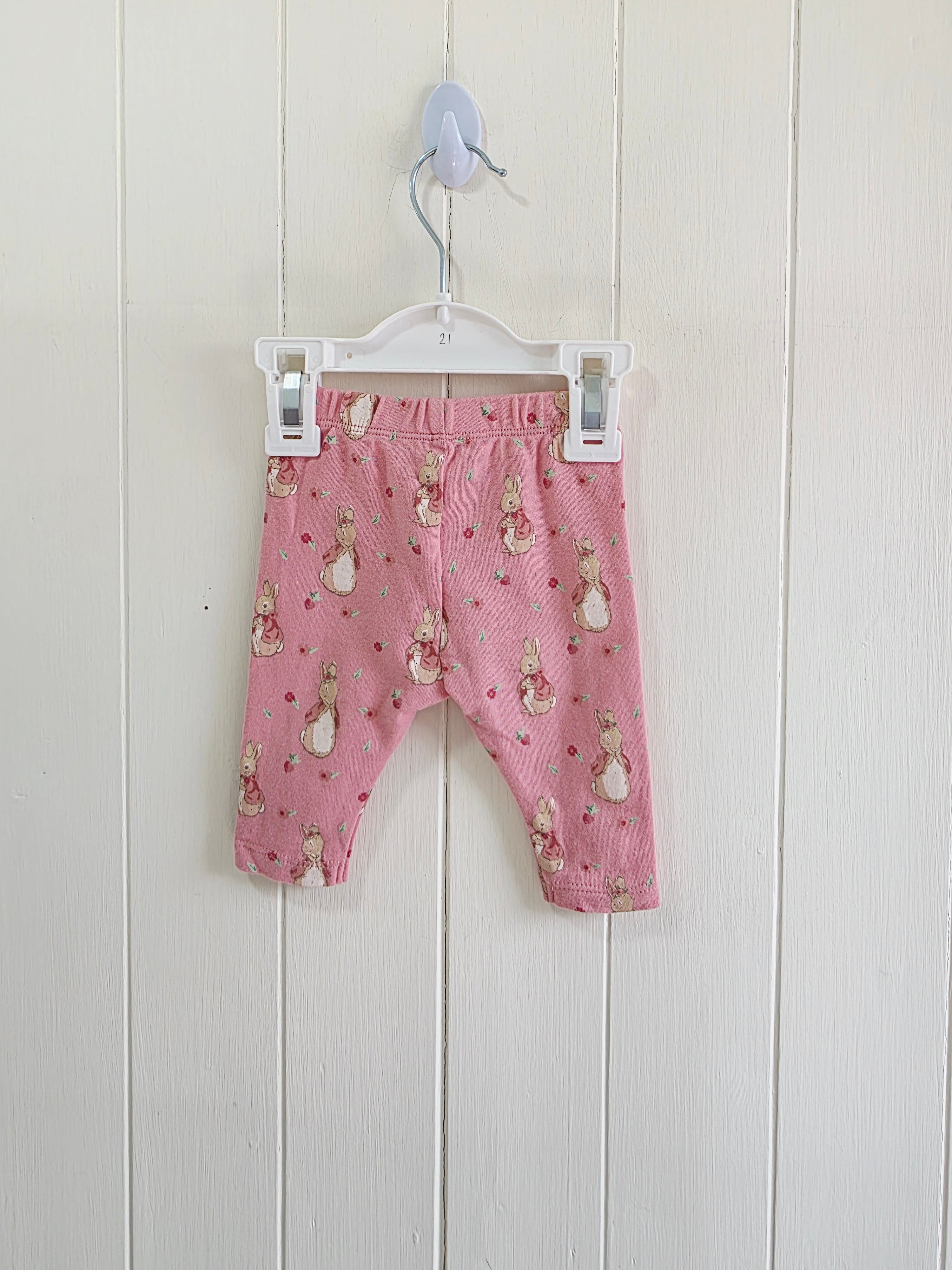 Peter Rabbit - Newborn girls pink leggings