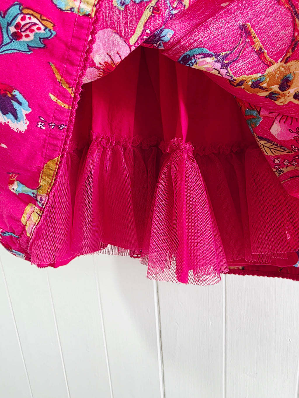 Next - up to 3 months vibrant peacock and floral print cap shoulder dress