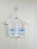 Next - up to 1 months girls off white knit short sleeve top