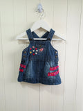 Adams - 0-3 months denim pinafore dress