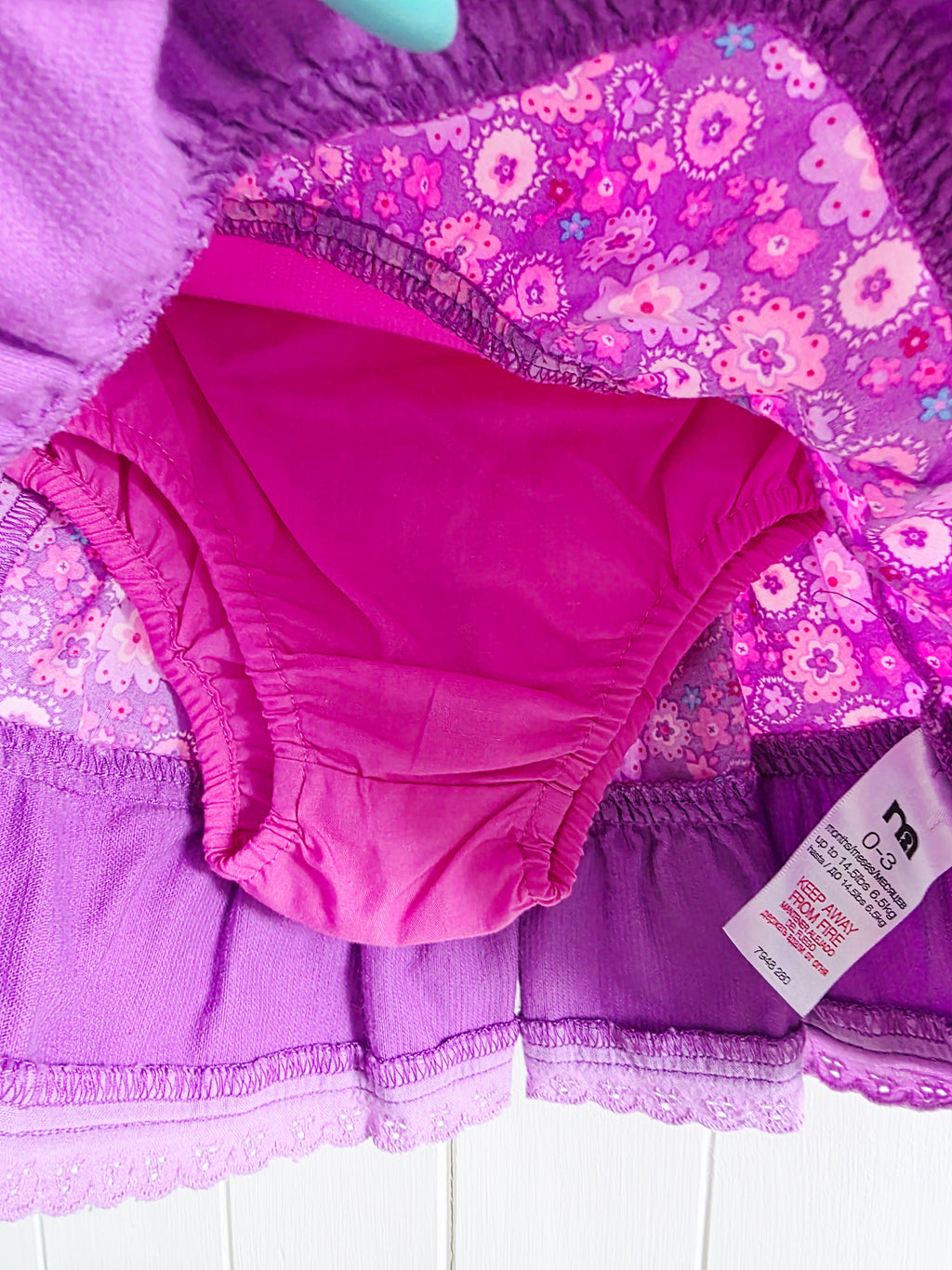 Mothercare - o-3 months girls Y2K skirt with bloomers